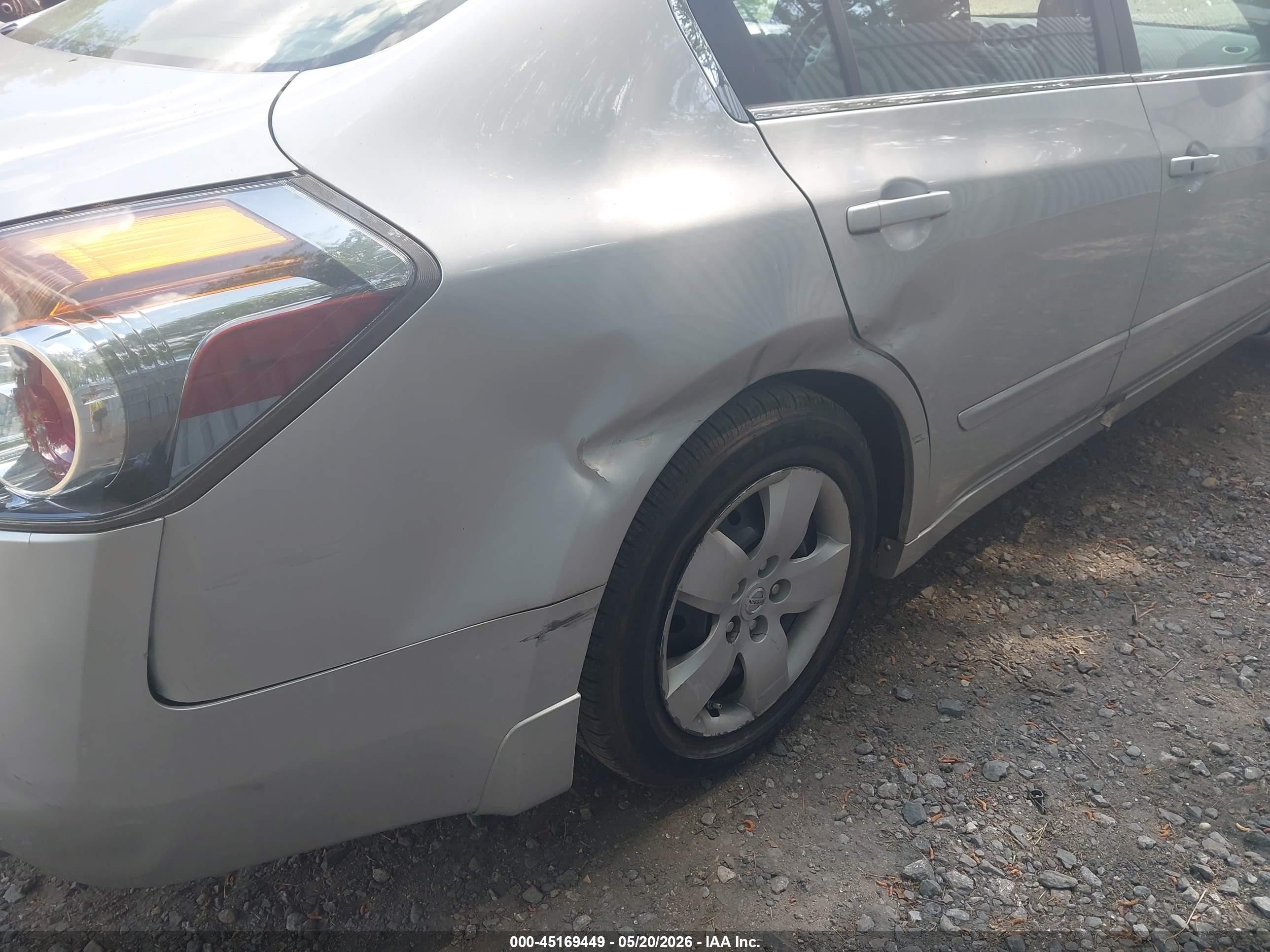 2007 Nissan Altima 2.5 S Silver vin: 1N4AL21E27C236259