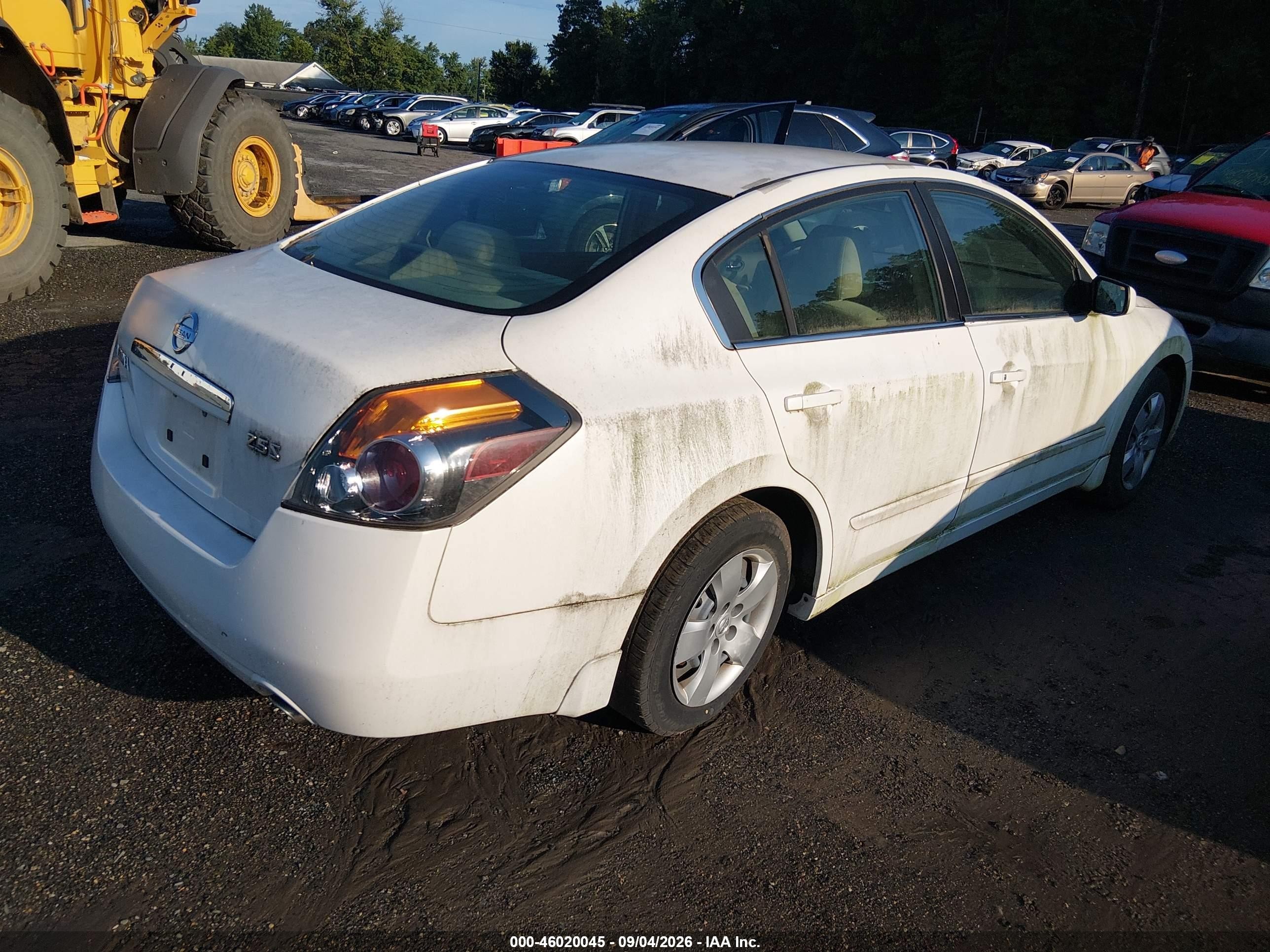 2008 Nissan Altima 2.5 S White vin: 1N4AL21E28C213257