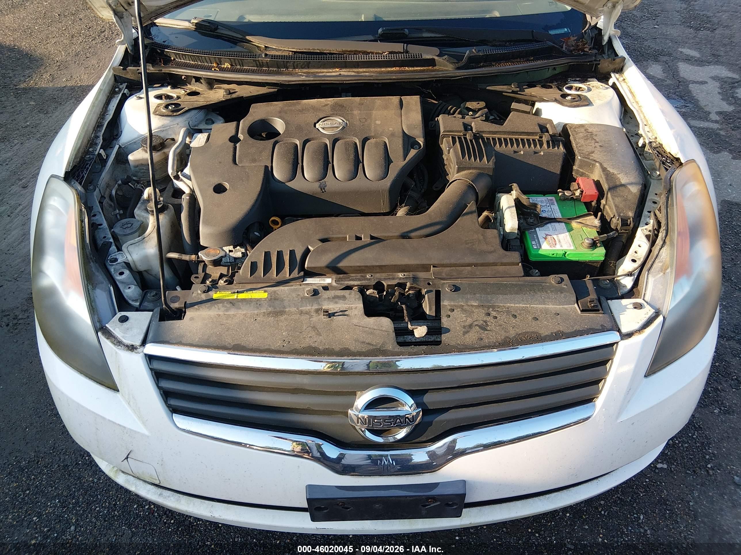 2008 Nissan Altima 2.5 S White vin: 1N4AL21E28C213257