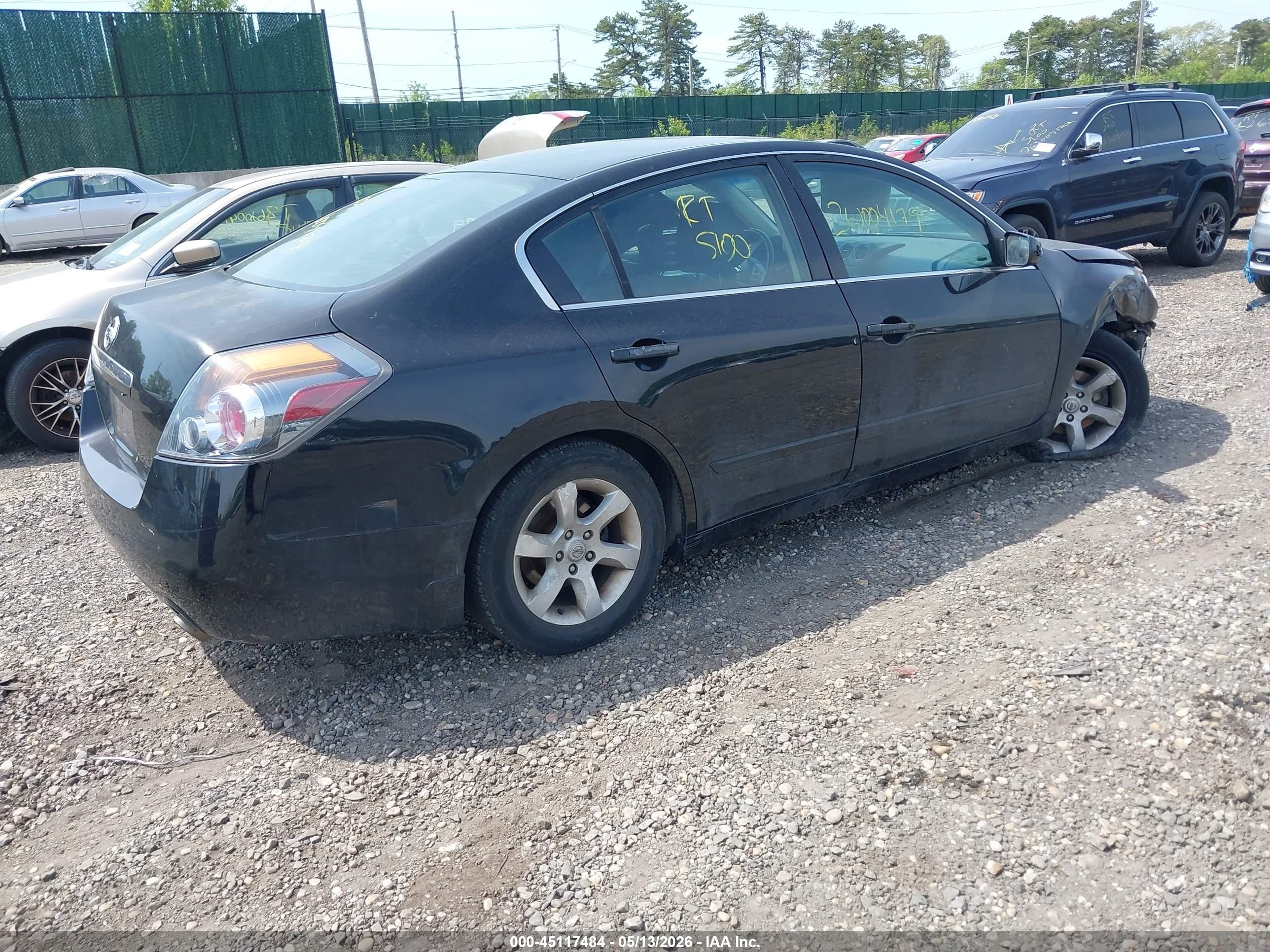 2008 Nissan Altima 2.5 S Black vin: 1N4AL21E28C277606
