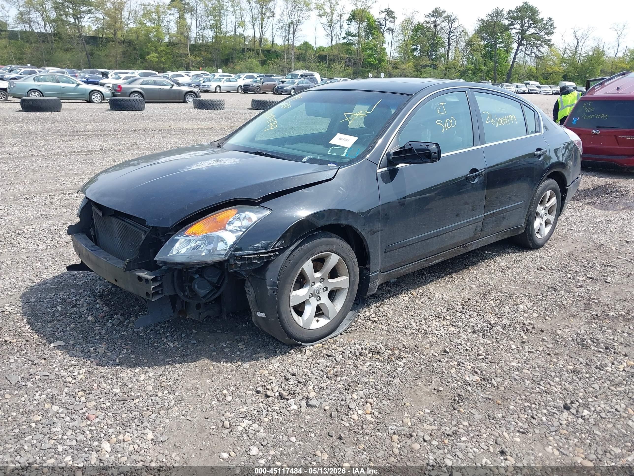 2008 Nissan Altima 2.5 S Black vin: 1N4AL21E28C277606