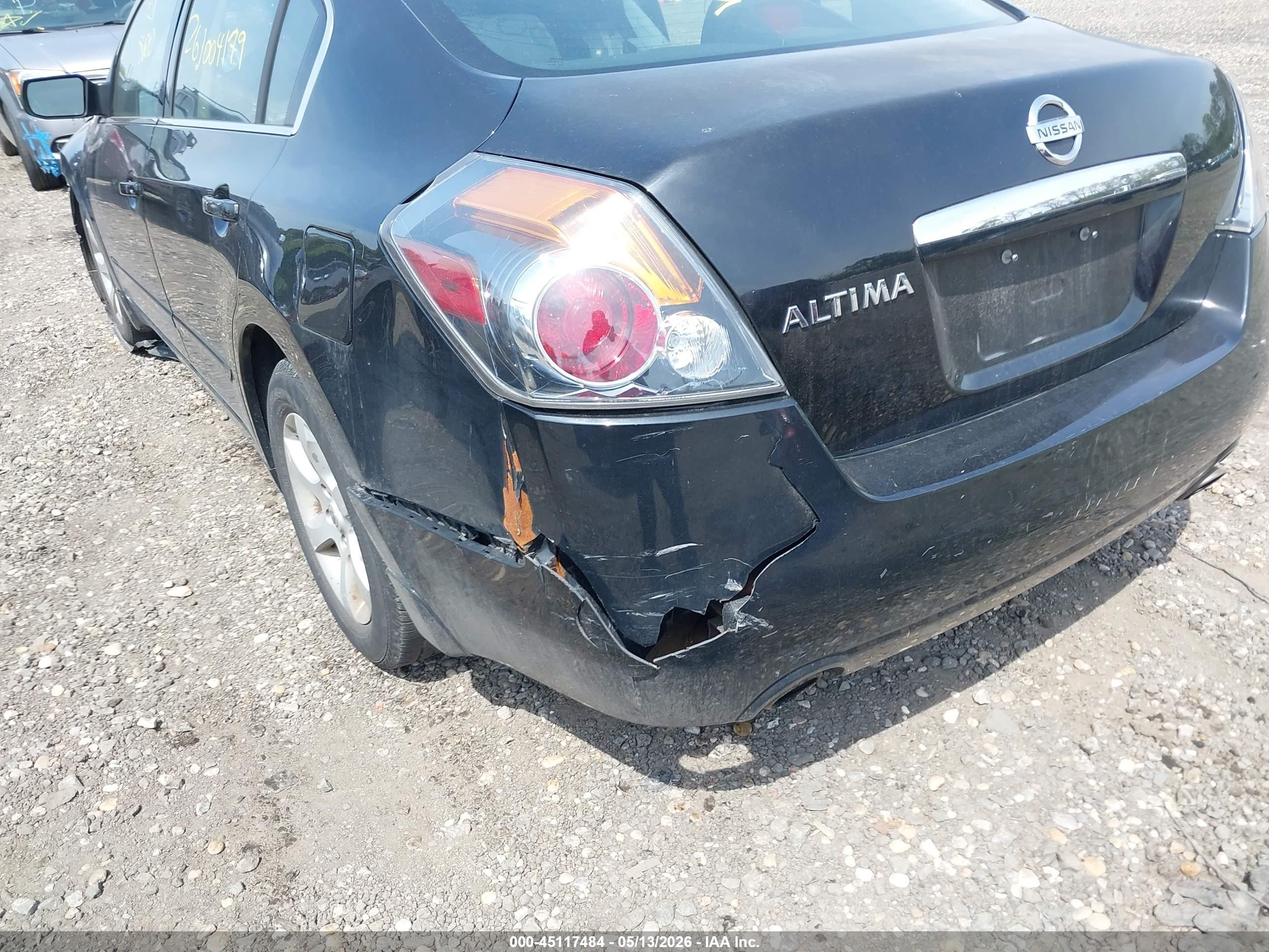 2008 Nissan Altima 2.5 S Black vin: 1N4AL21E28C277606