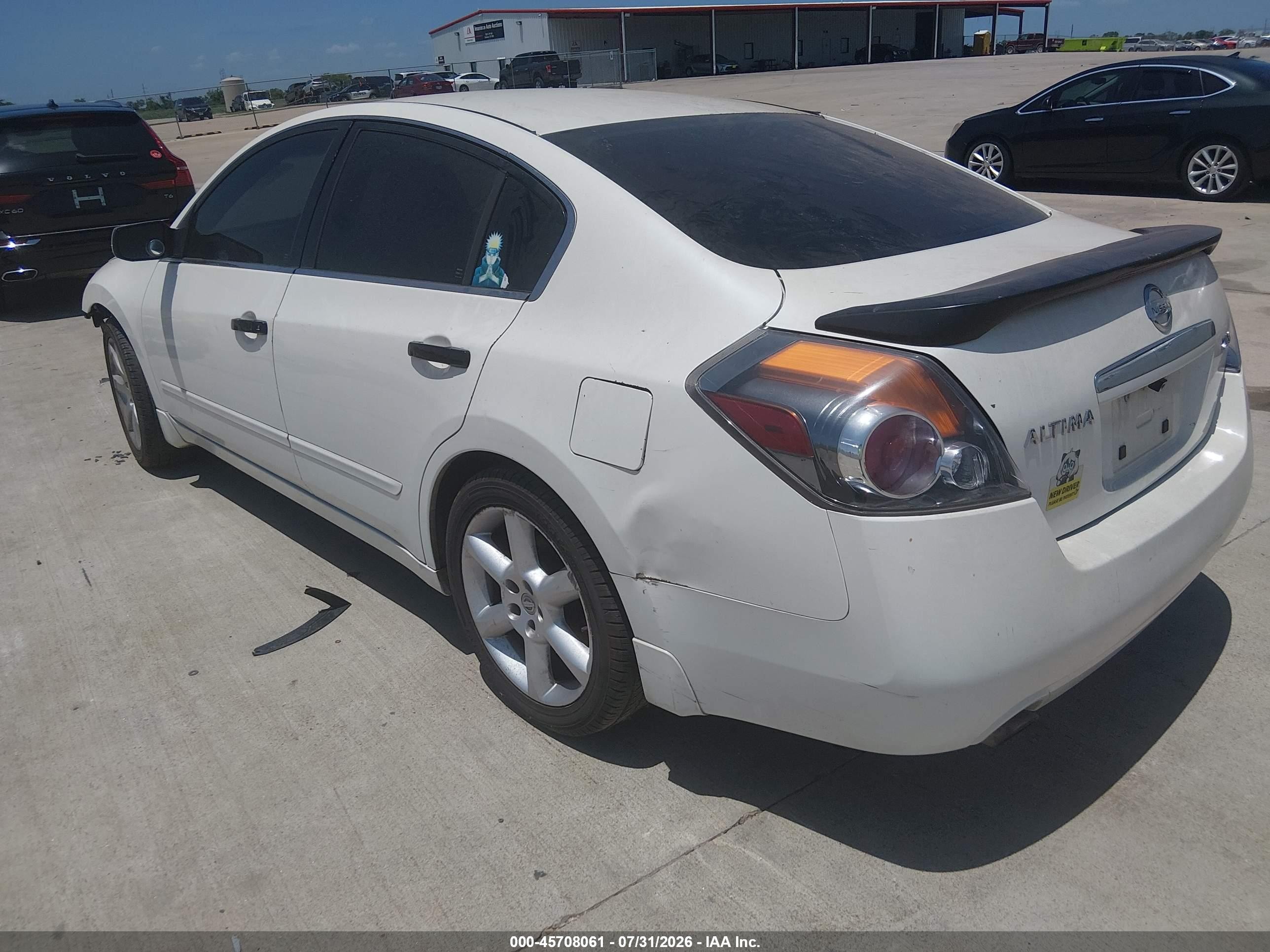 2008 Nissan Altima 2.5 S White vin: 1N4AL21E28C282434