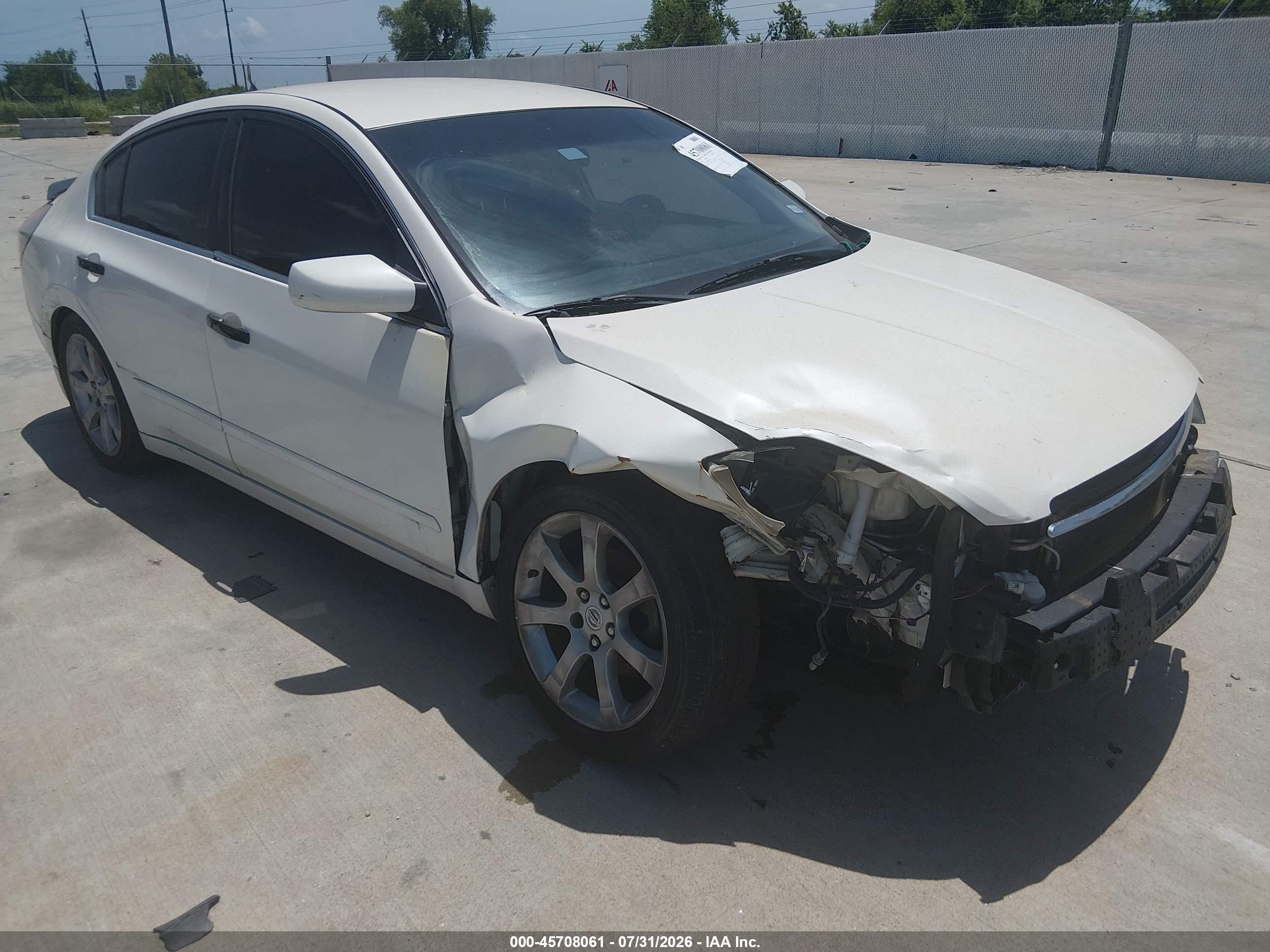 2008 Nissan Altima 2.5 S White vin: 1N4AL21E28C282434