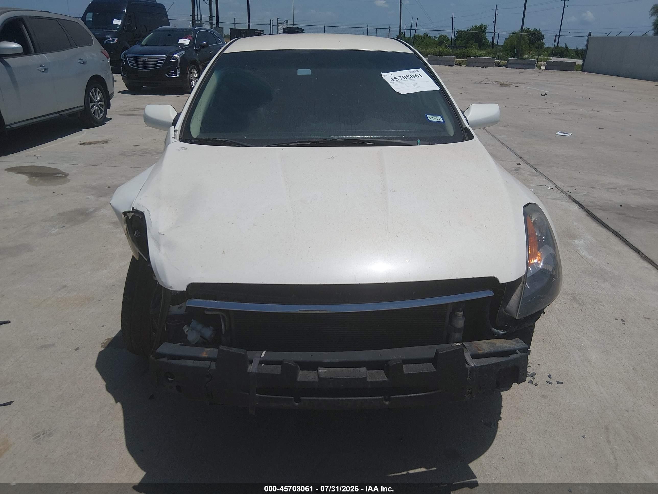 2008 Nissan Altima 2.5 S White vin: 1N4AL21E28C282434