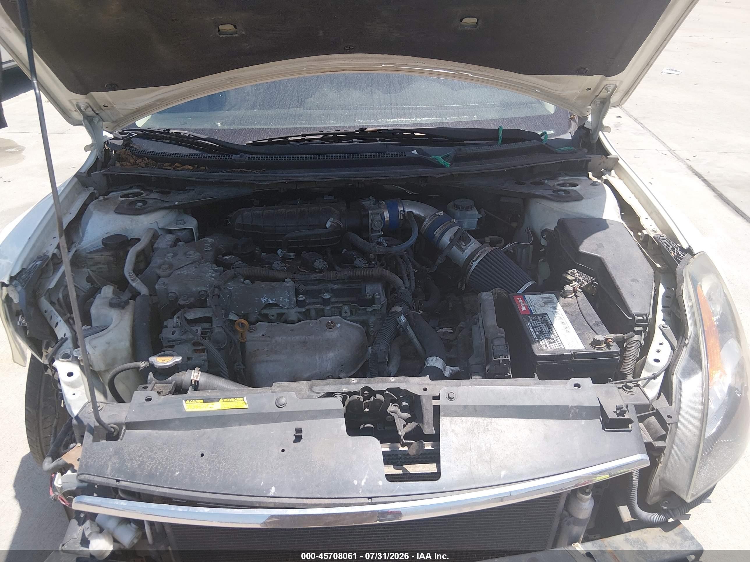 2008 Nissan Altima 2.5 S White vin: 1N4AL21E28C282434