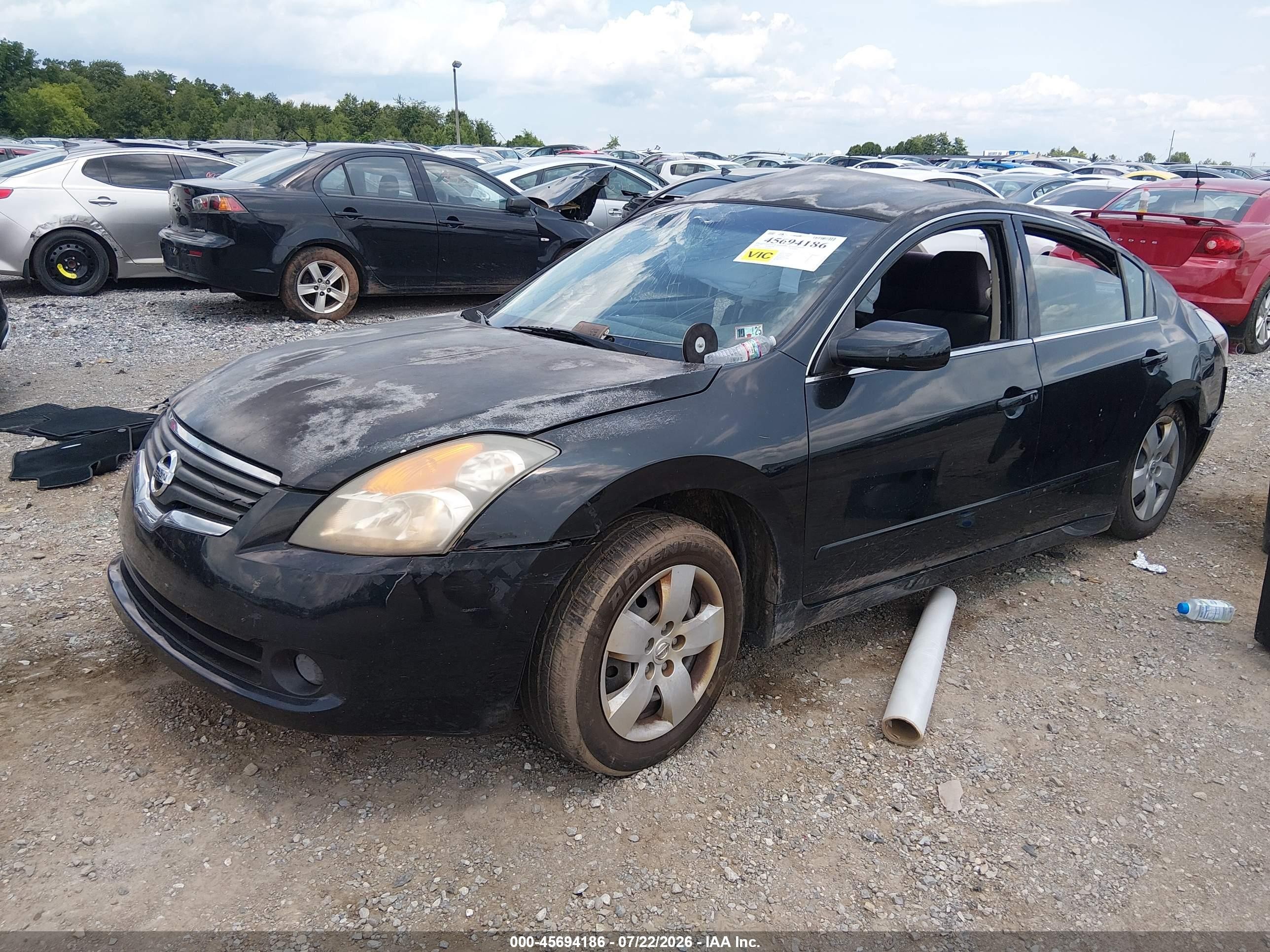 2008 Nissan Altima 2.5 S Black vin: 1N4AL21E28N430473