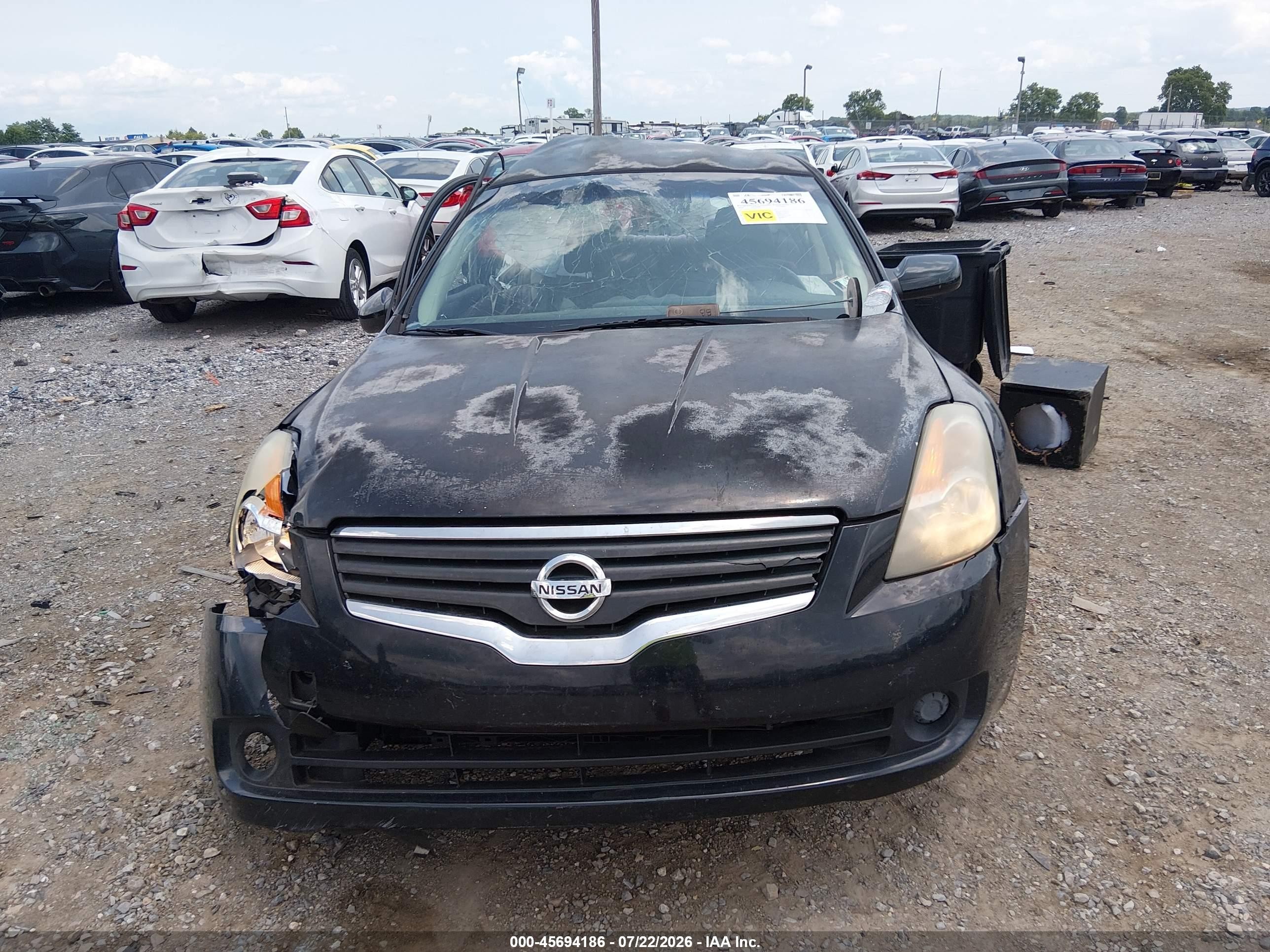 2008 Nissan Altima 2.5 S Black vin: 1N4AL21E28N430473