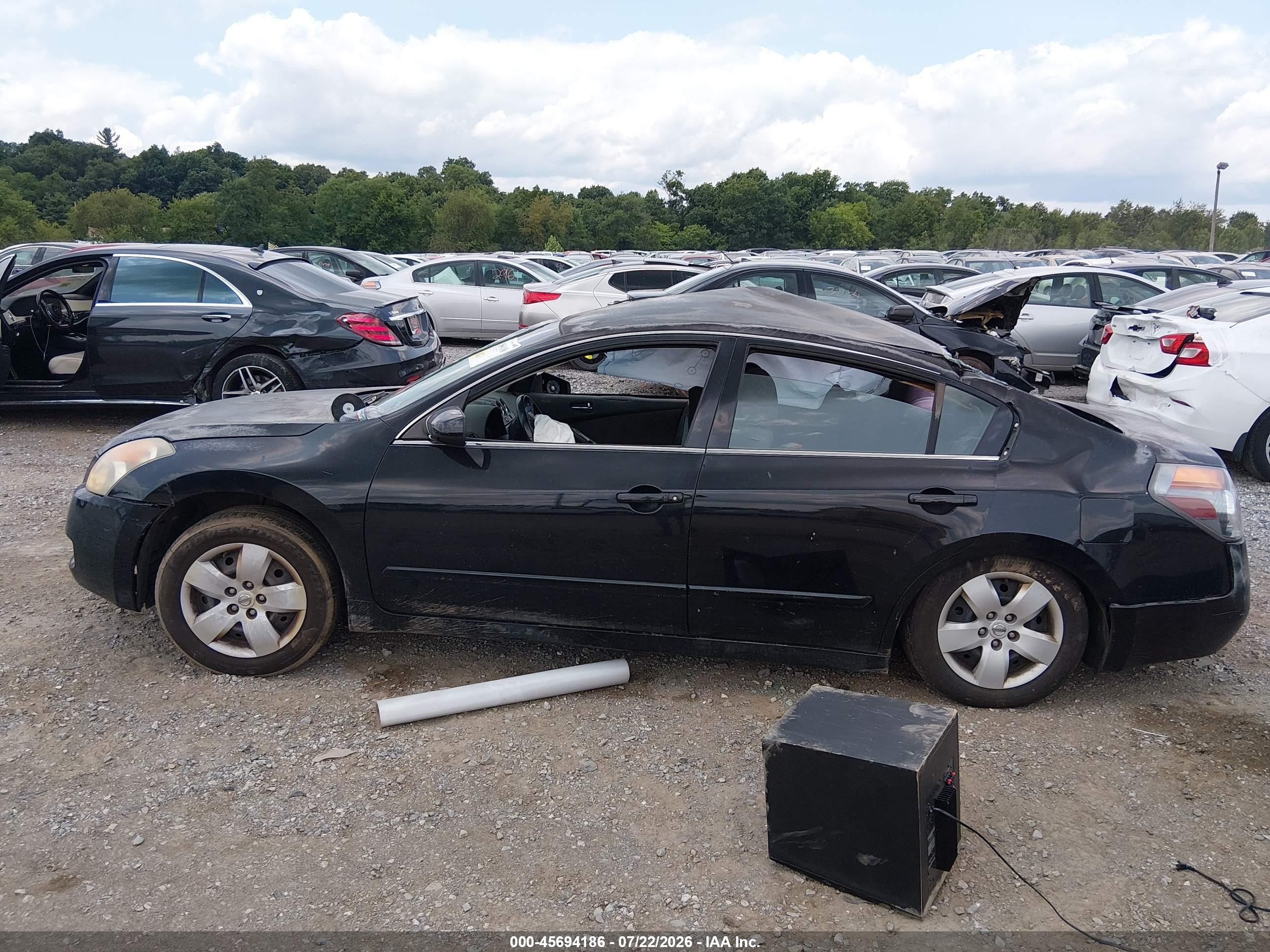 2008 Nissan Altima 2.5 S Black vin: 1N4AL21E28N430473