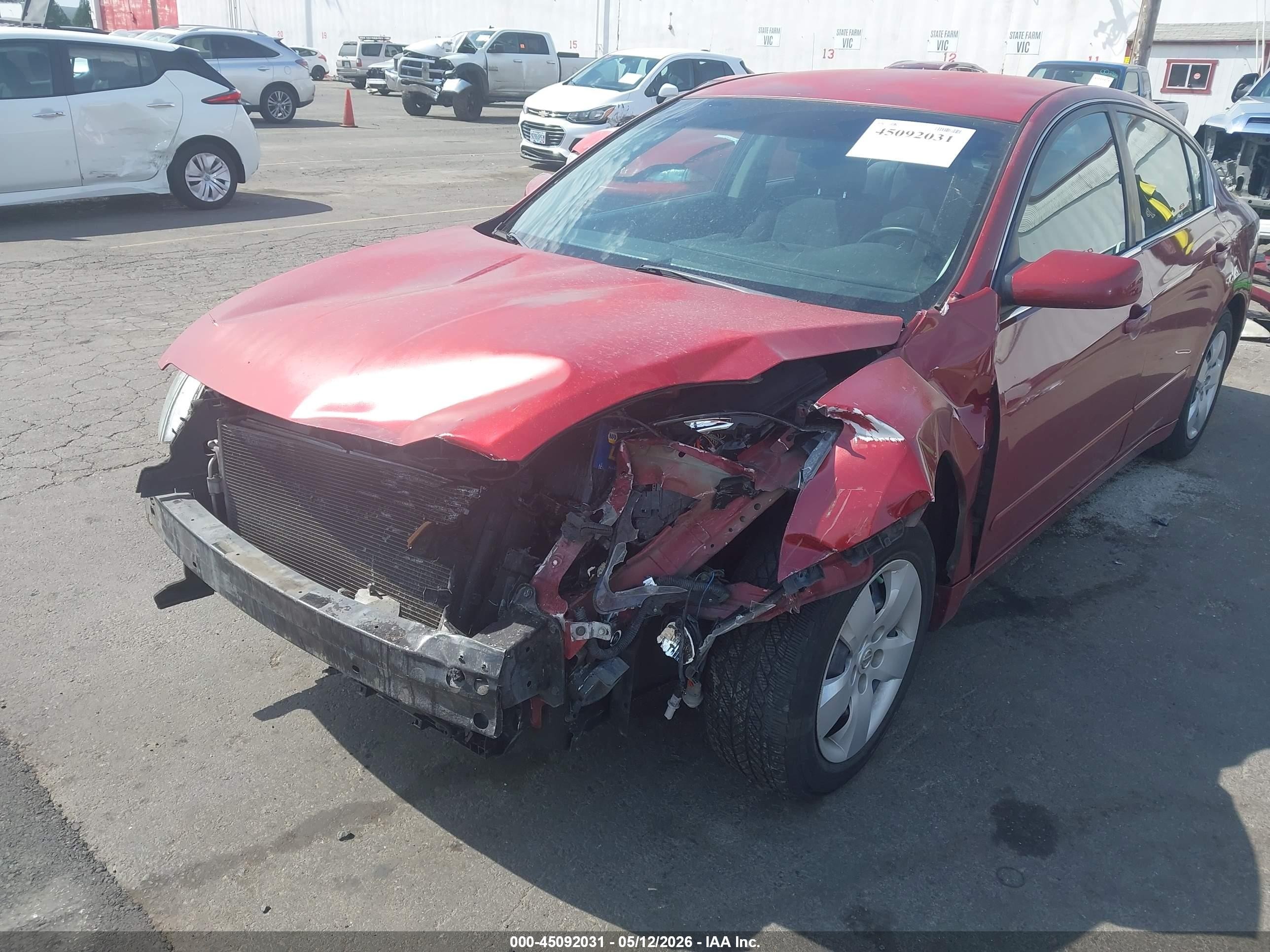 2007 Nissan Altima 2.5 S Red vin: 1N4AL21E37C171583