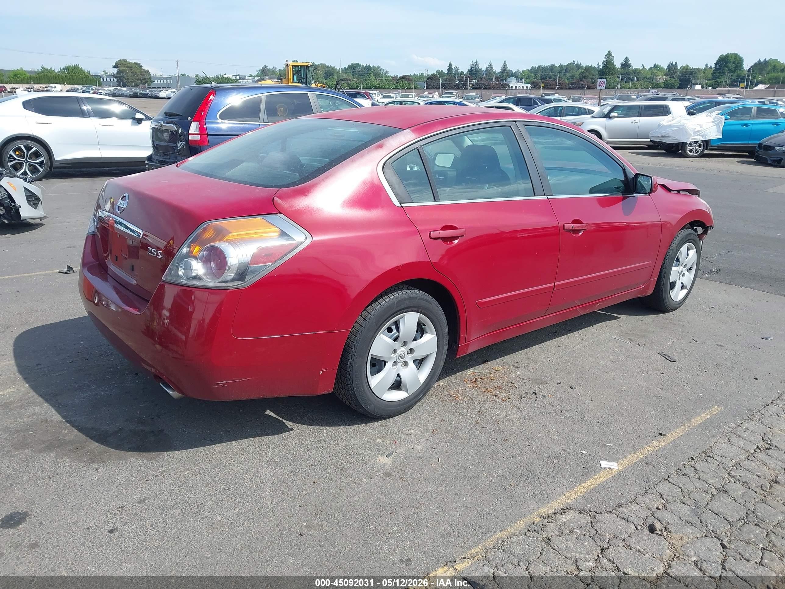 2007 Nissan Altima 2.5 S Red vin: 1N4AL21E37C171583