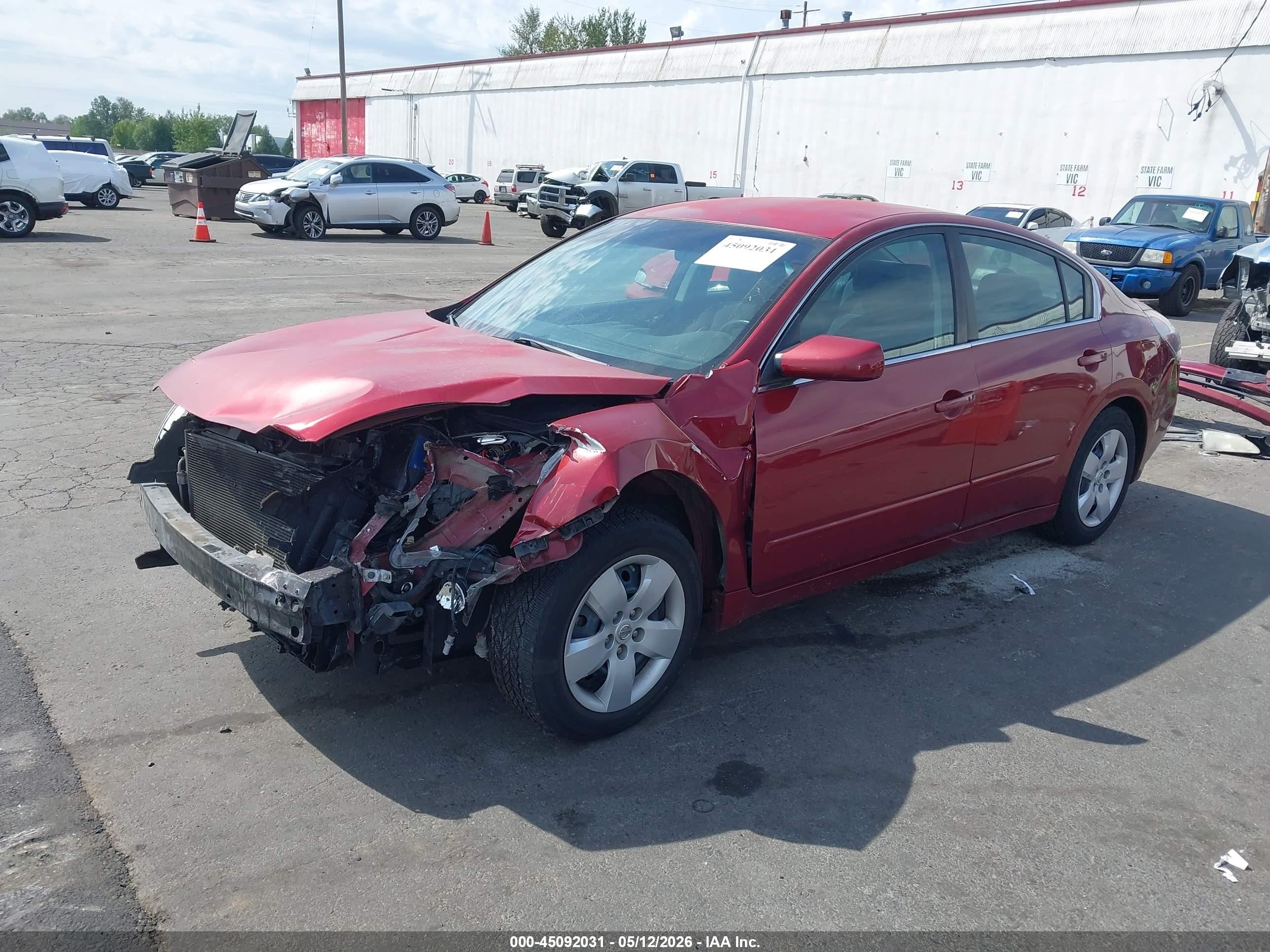 2007 Nissan Altima 2.5 S Red vin: 1N4AL21E37C171583