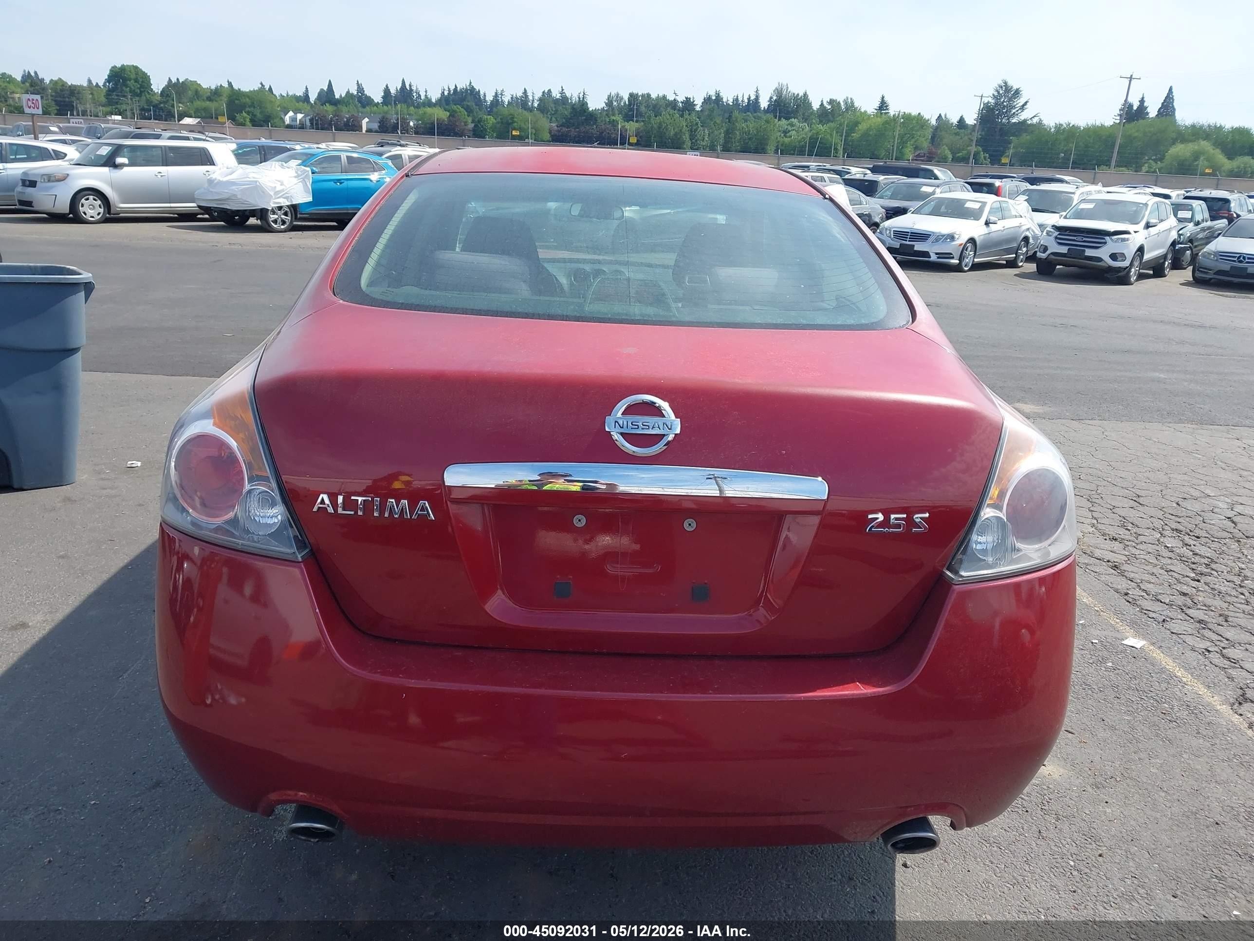2007 Nissan Altima 2.5 S Red vin: 1N4AL21E37C171583