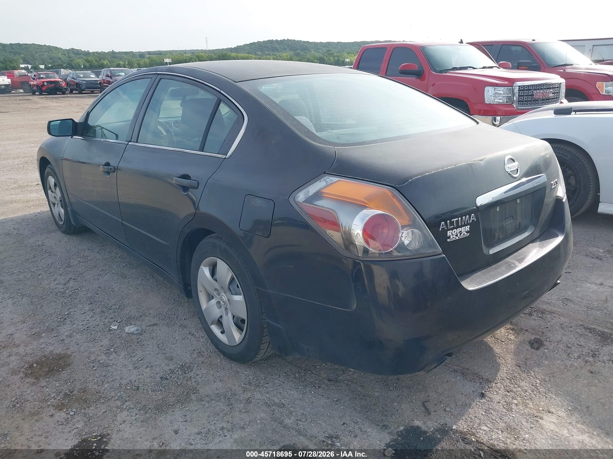 2007 Nissan Altima 2.5 S Black vin: 1N4AL21E37C217624