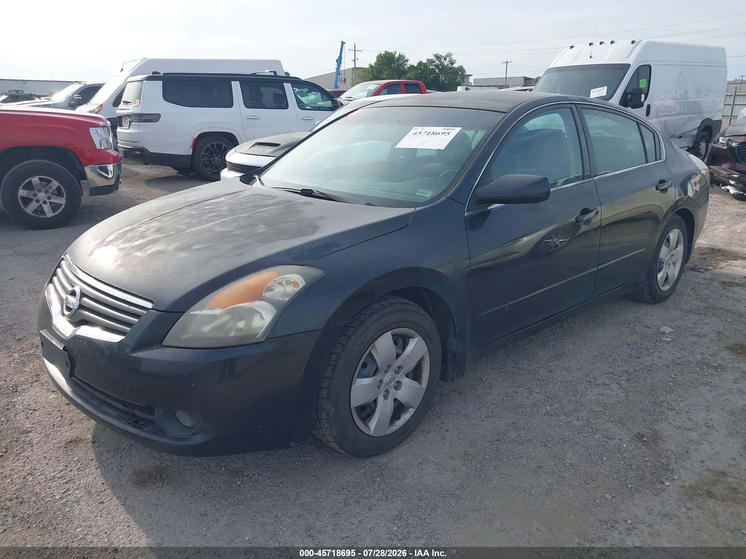 2007 Nissan Altima 2.5 S Black vin: 1N4AL21E37C217624