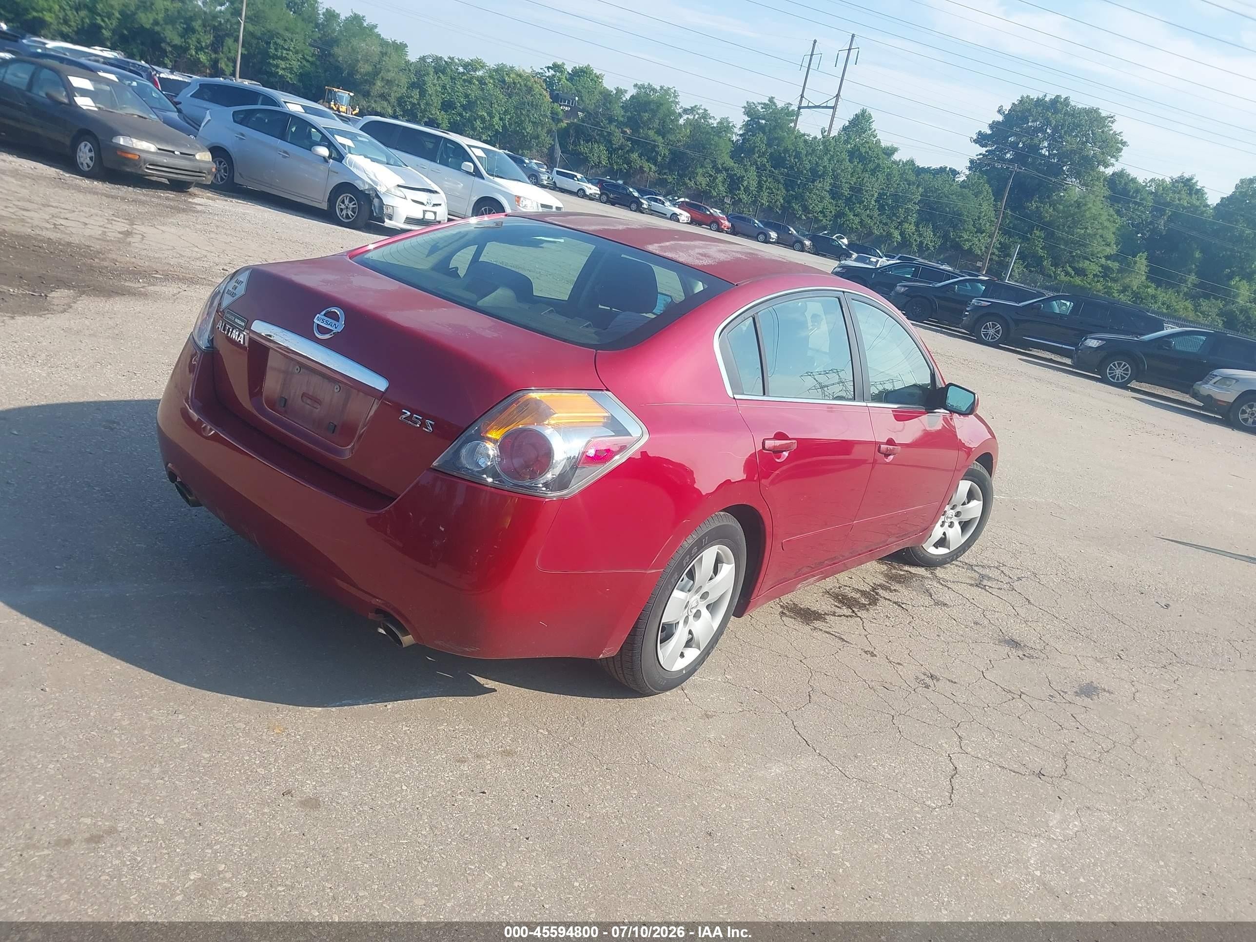 2008 Nissan Altima 2.5 S Красный vin: 1N4AL21E38C167583