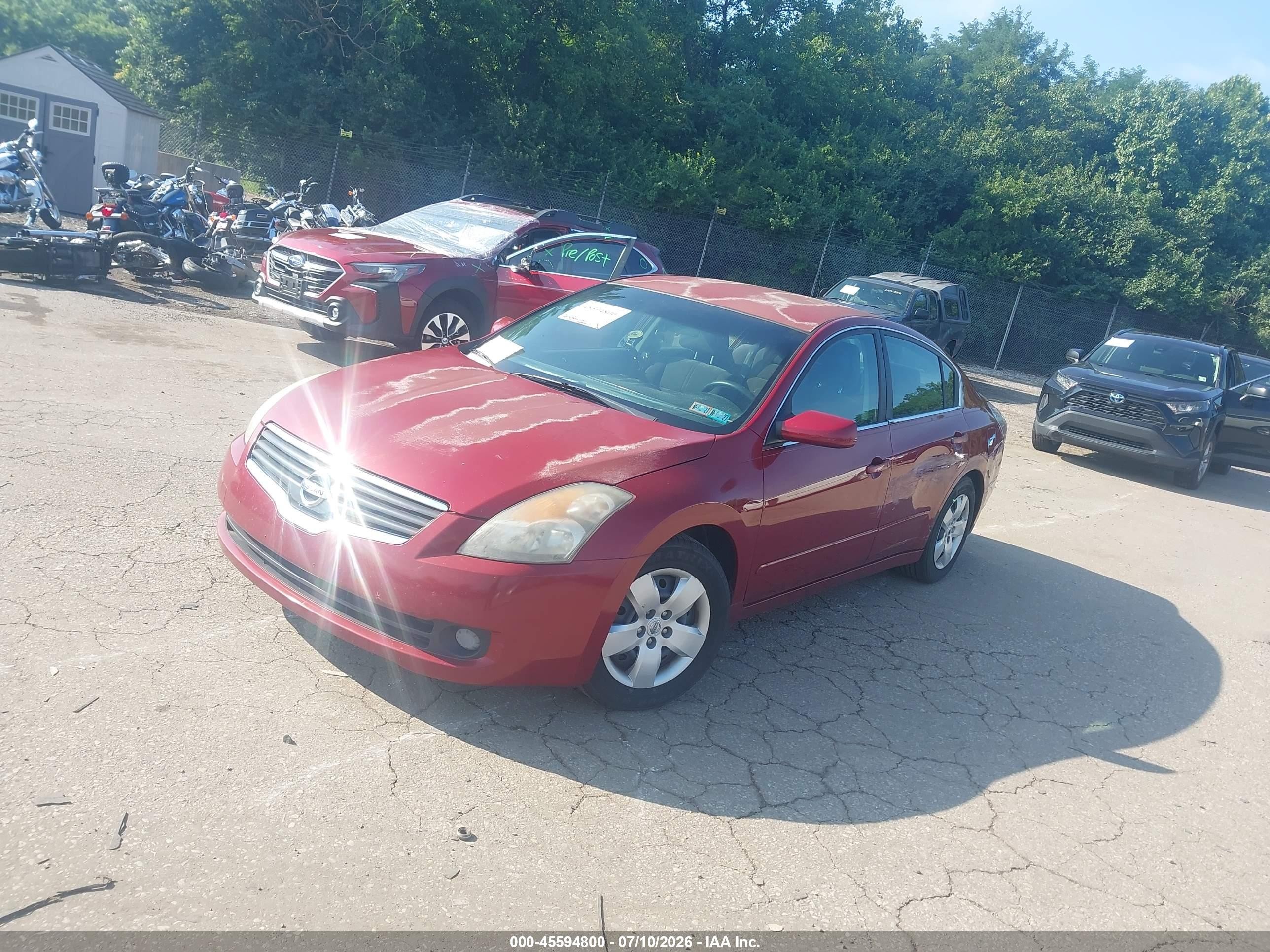 2008 Nissan Altima 2.5 S Красный vin: 1N4AL21E38C167583