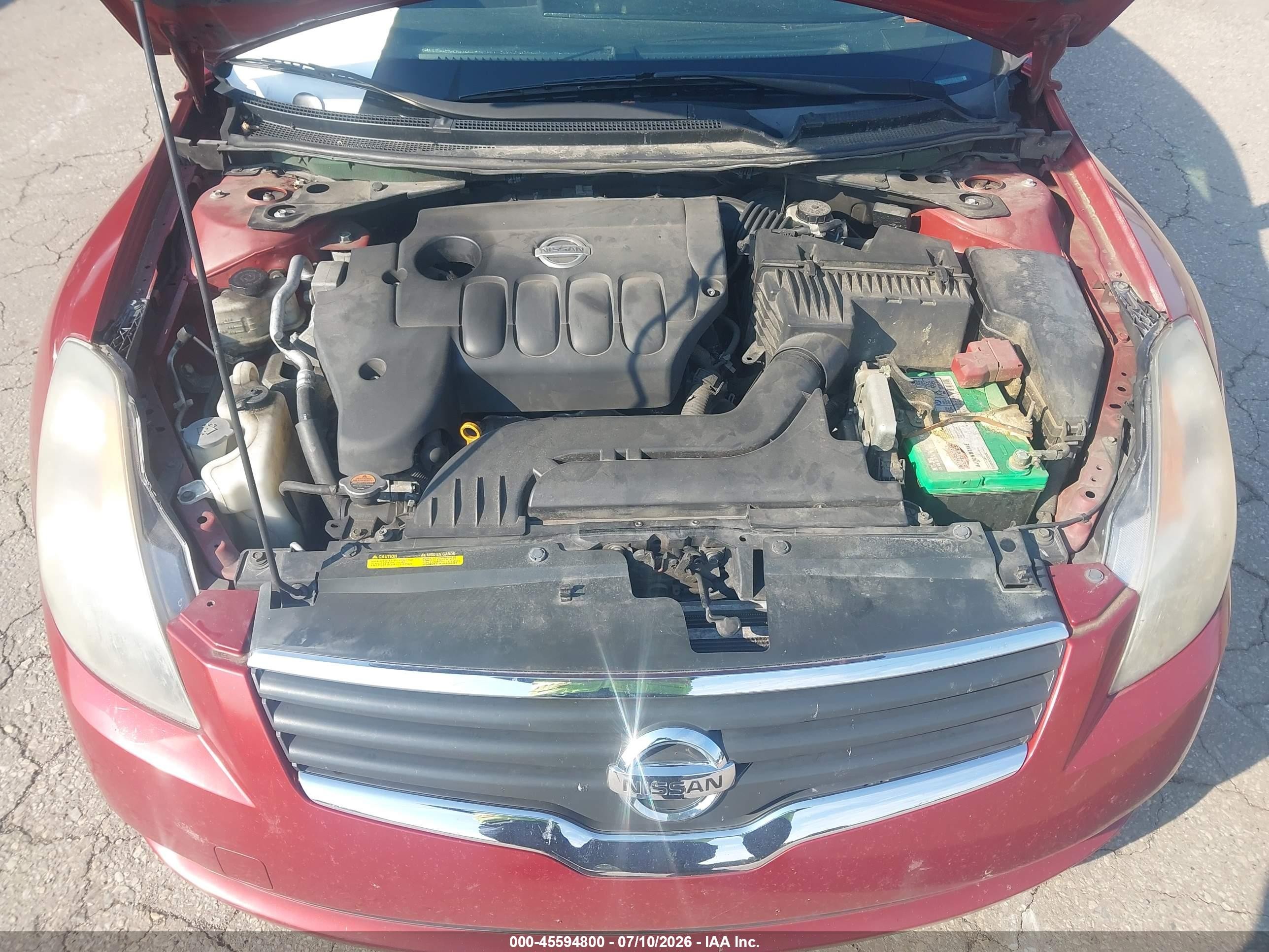 2008 Nissan Altima 2.5 S Красный vin: 1N4AL21E38C167583