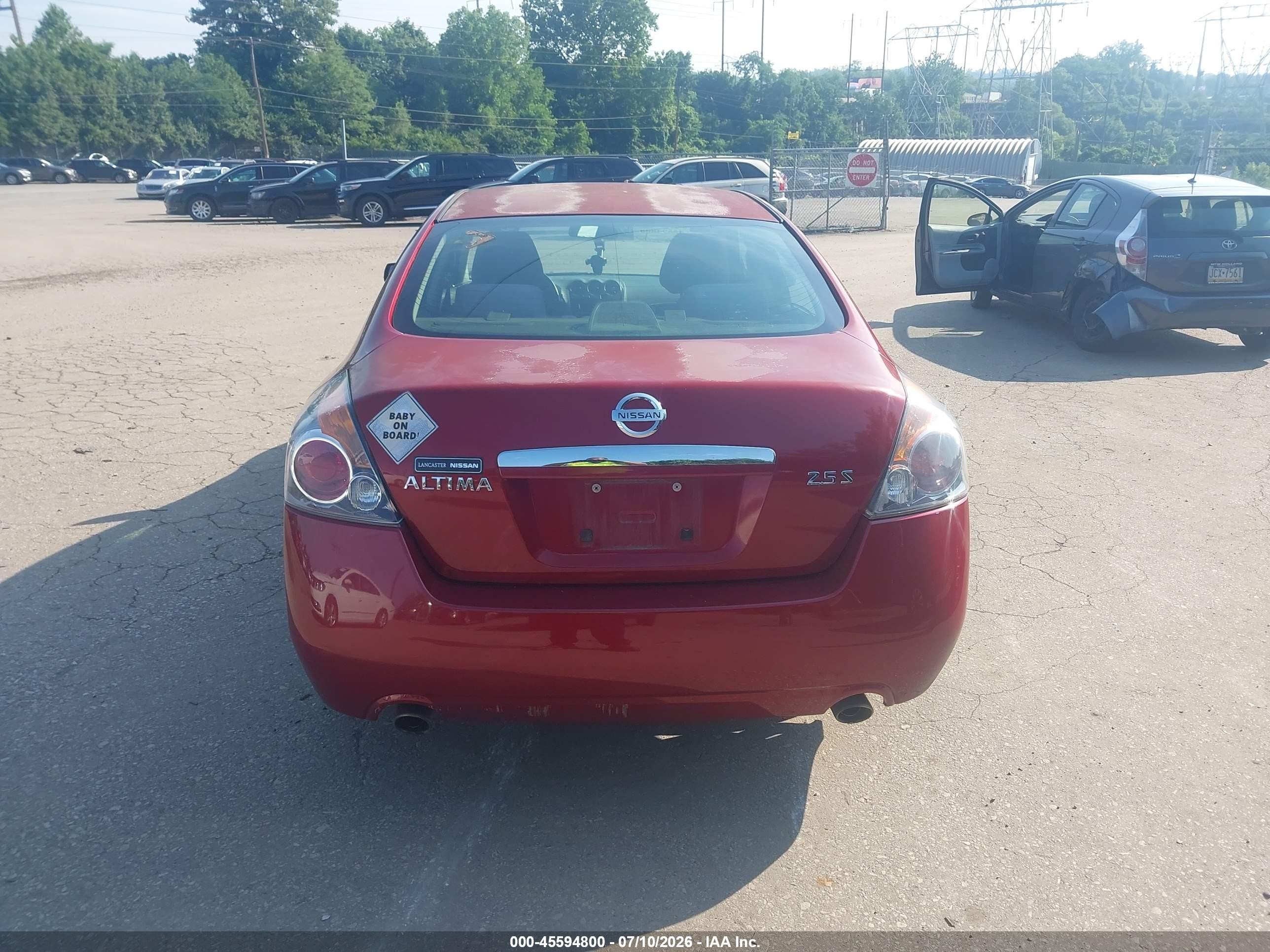 2008 Nissan Altima 2.5 S Красный vin: 1N4AL21E38C167583