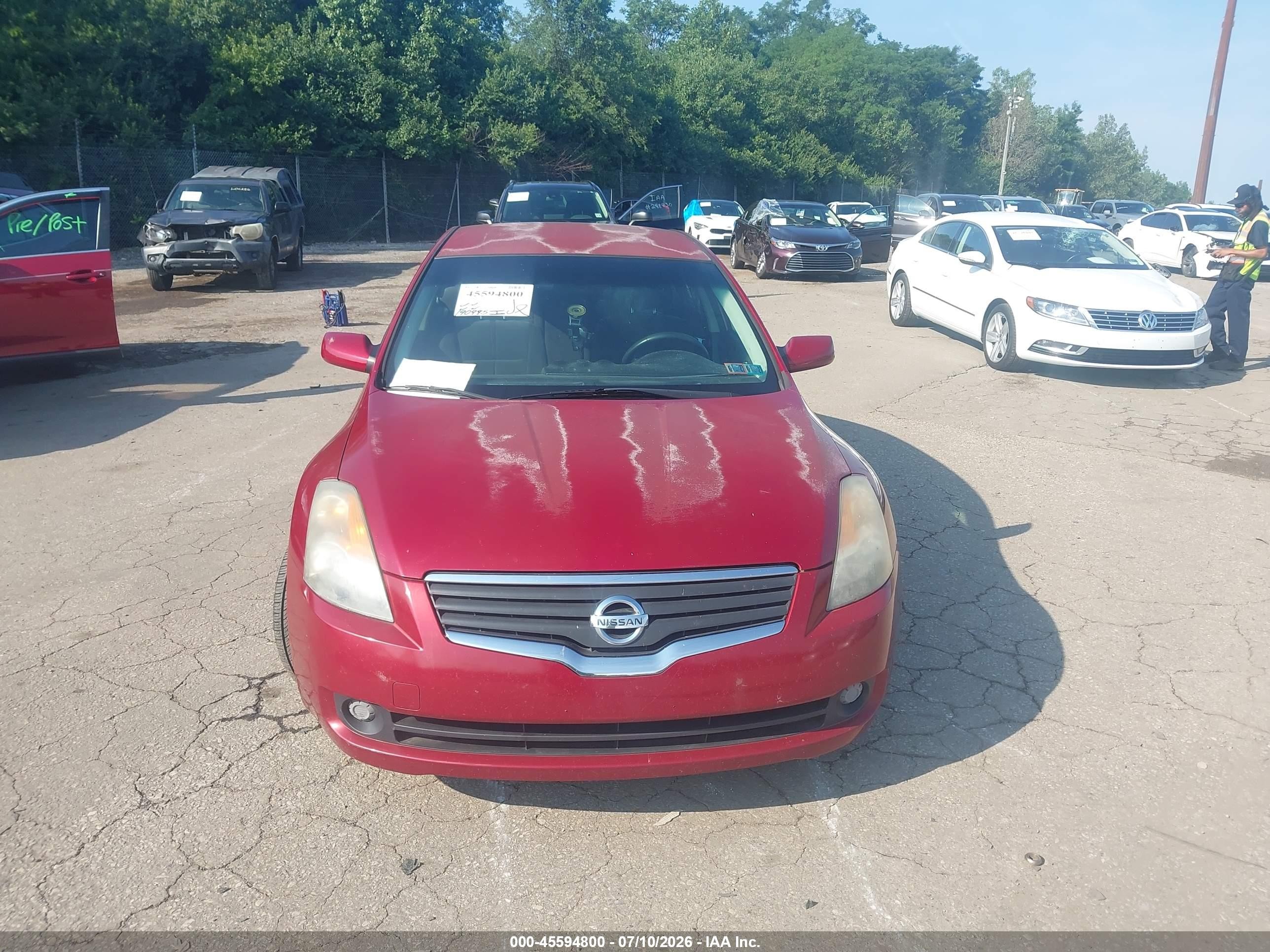2008 Nissan Altima 2.5 S Красный vin: 1N4AL21E38C167583