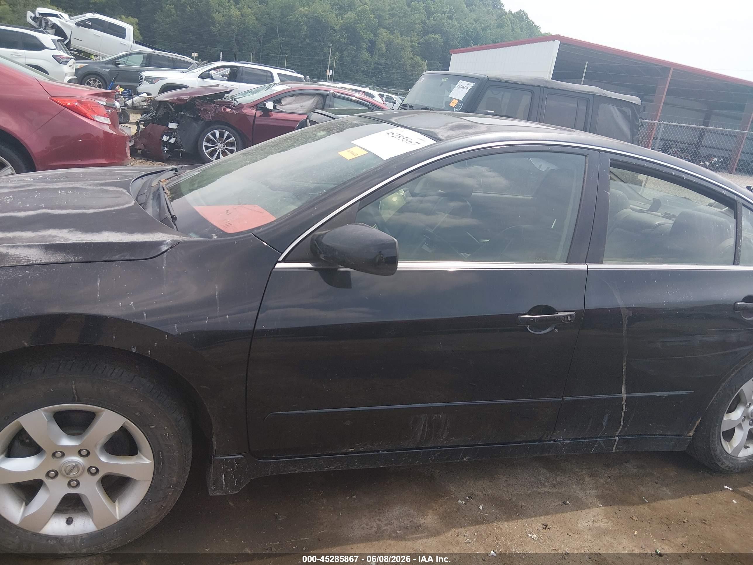 2008 Nissan Altima 2.5 S Black vin: 1N4AL21E38C197666