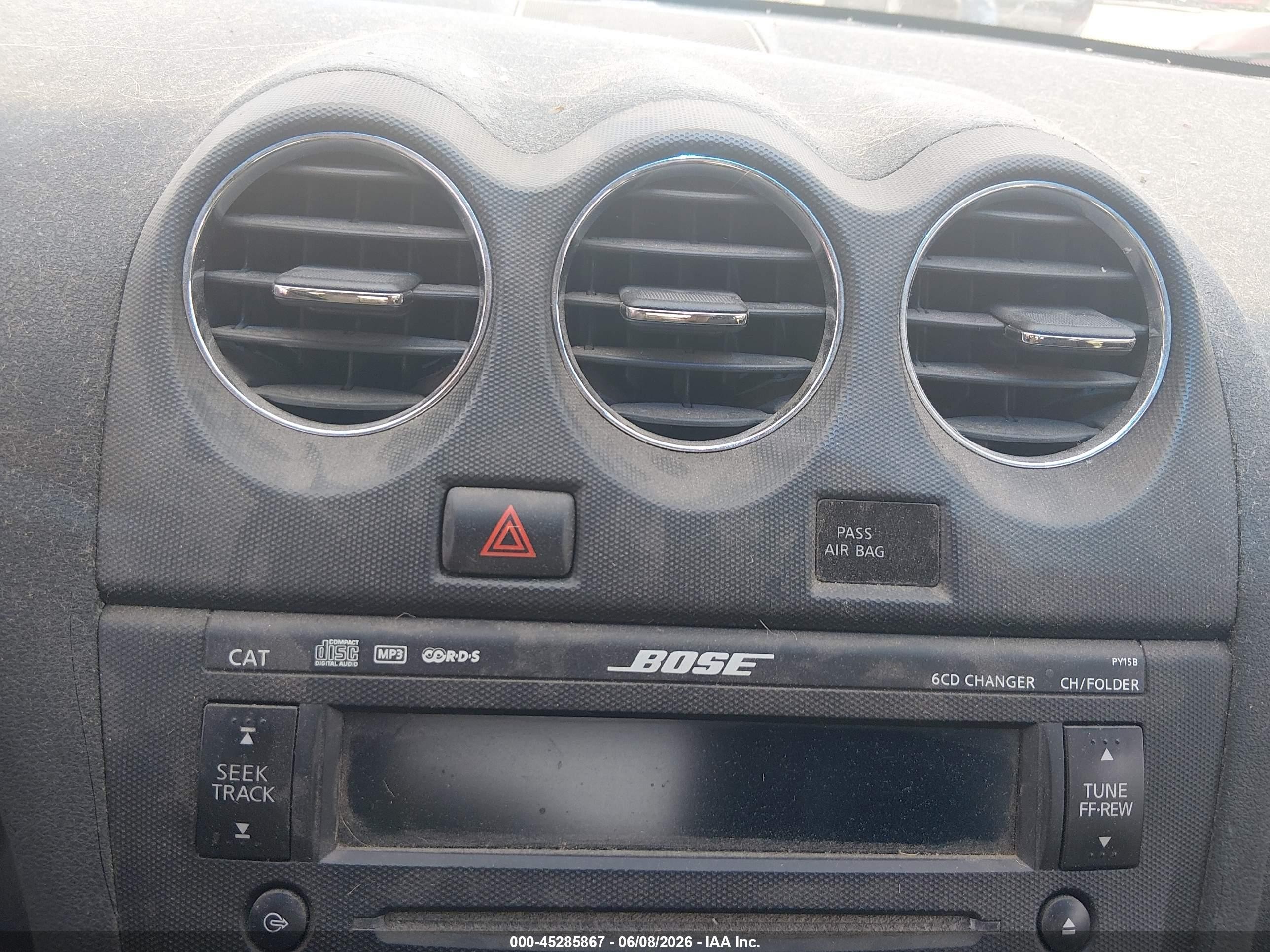 2008 Nissan Altima 2.5 S Black vin: 1N4AL21E38C197666