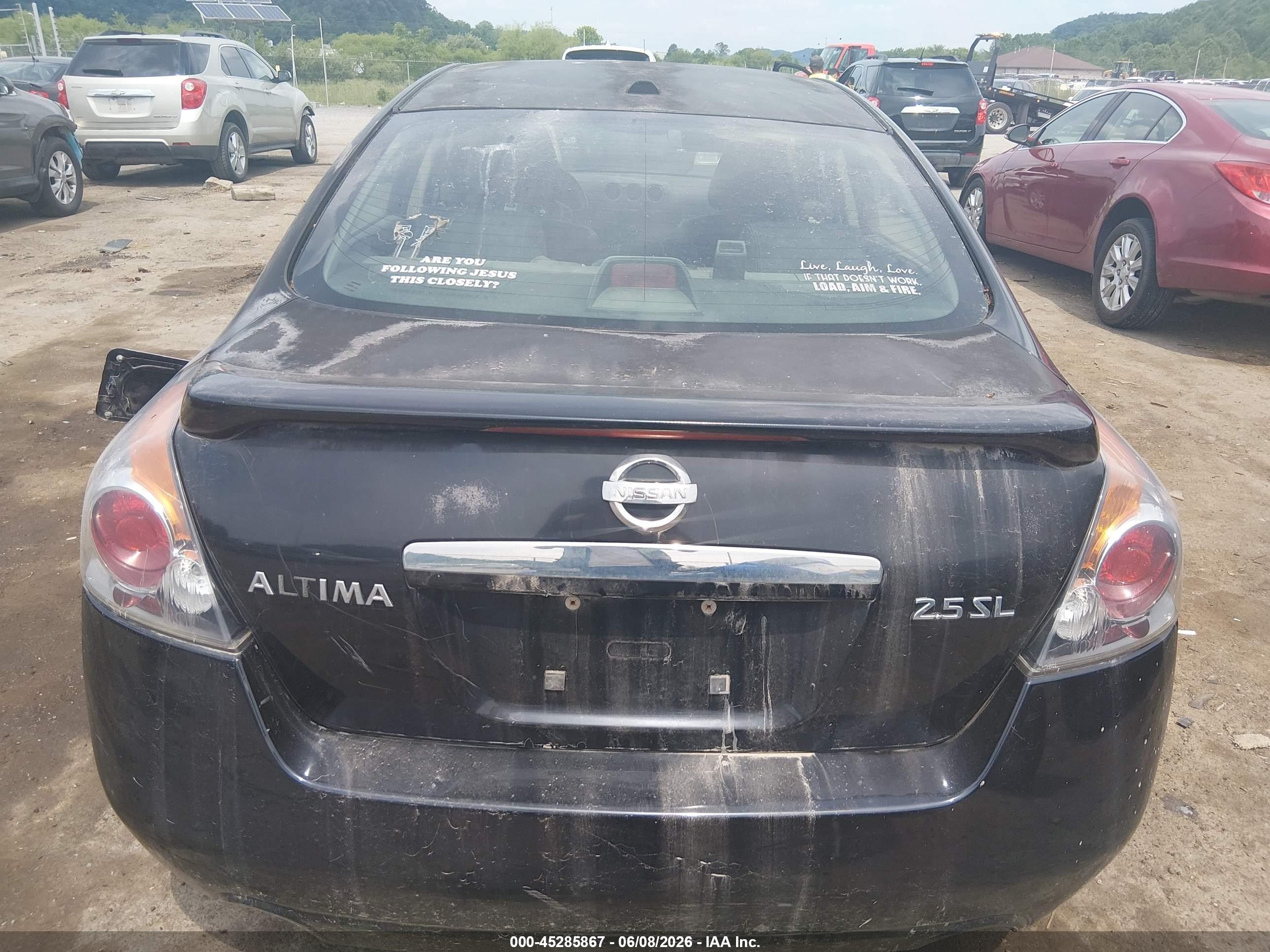 2008 Nissan Altima 2.5 S Black vin: 1N4AL21E38C197666