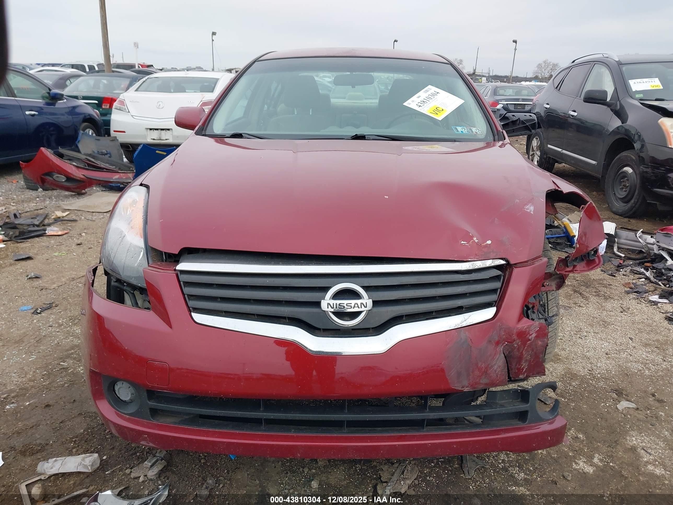 2008 Nissan Altima 2.5 S Красный vin: 1N4AL21E38N455043