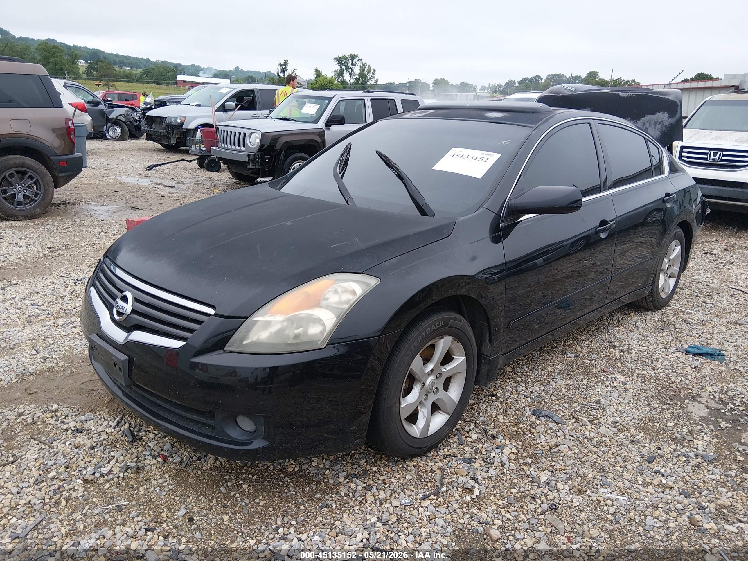 2008 Nissan Altima 2.5 S Black vin: 1N4AL21E38N519260