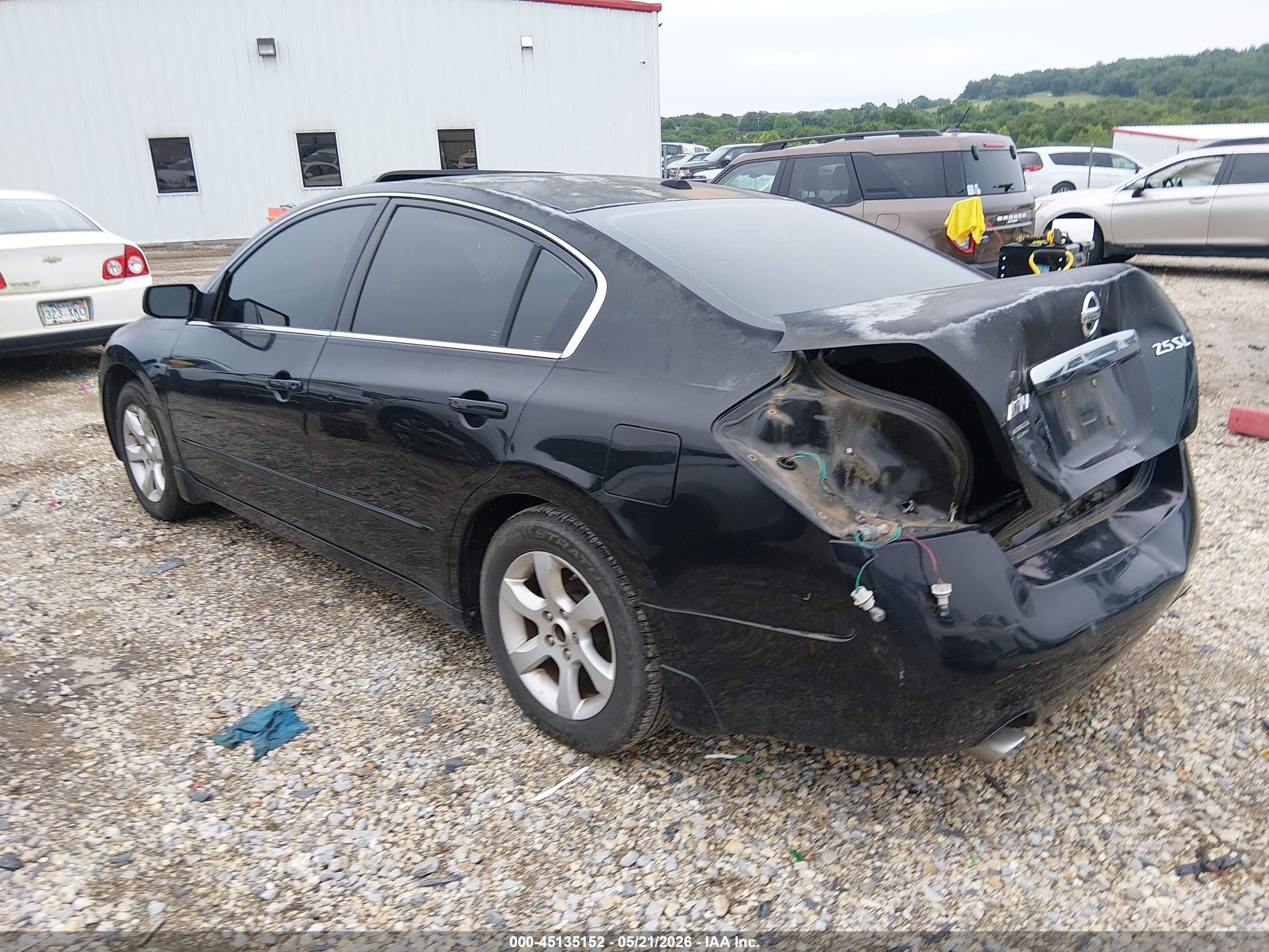 2008 Nissan Altima 2.5 S Black vin: 1N4AL21E38N519260