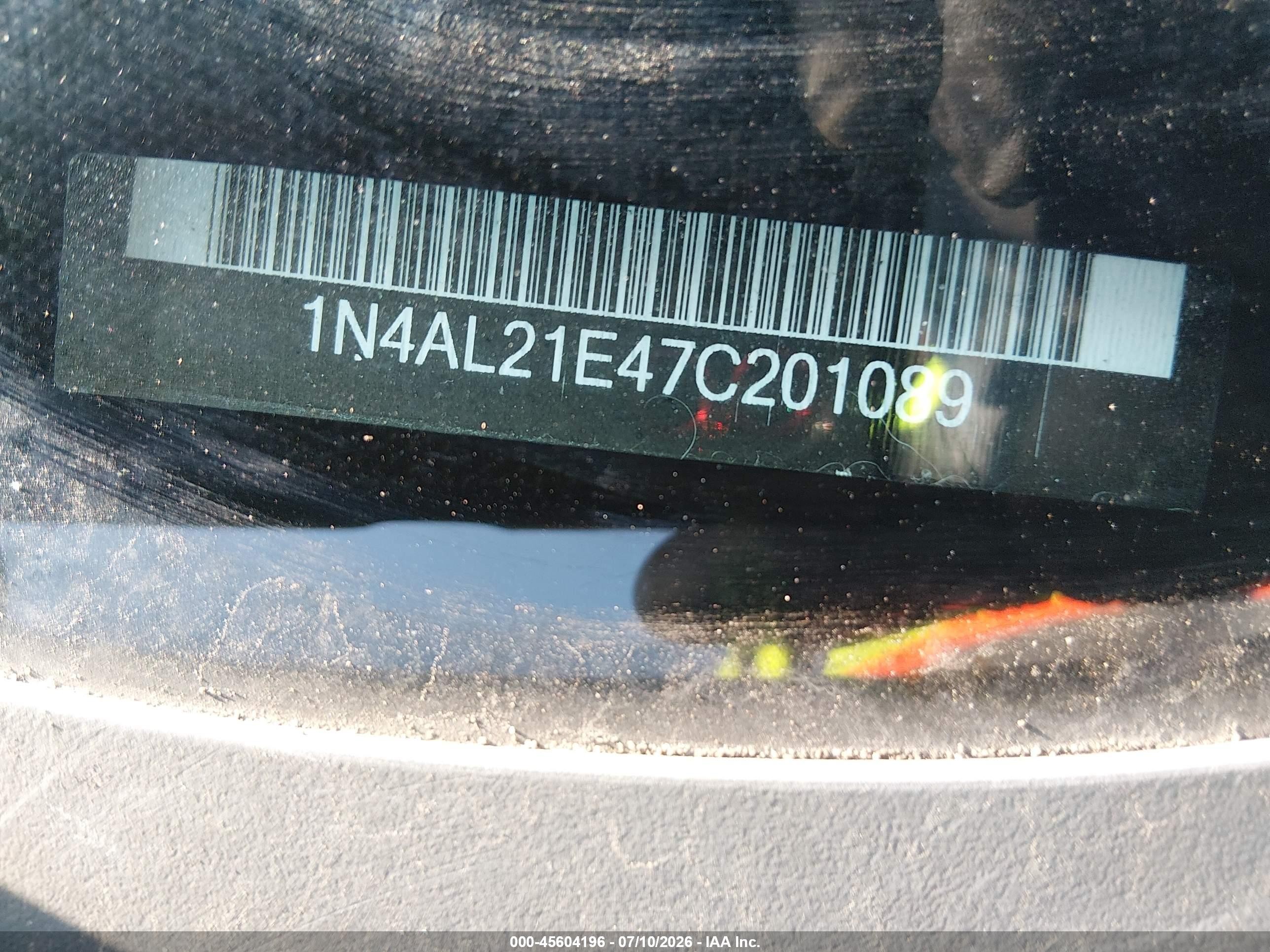 2007 Nissan Altima 2.5 S Blue vin: 1N4AL21E47C201089