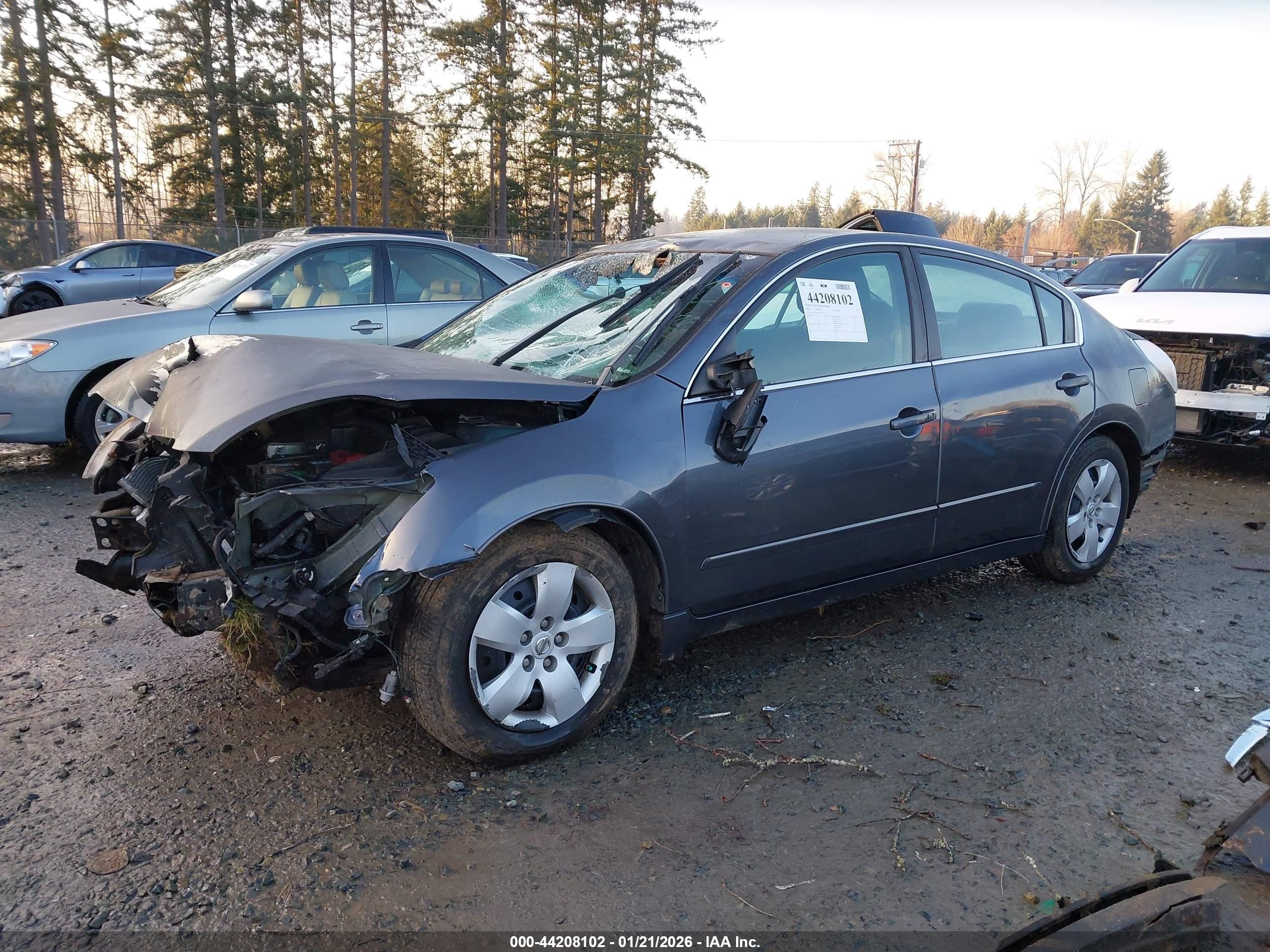 2007 Nissan Altima 2.5 S Gray vin: 1N4AL21E47C229104