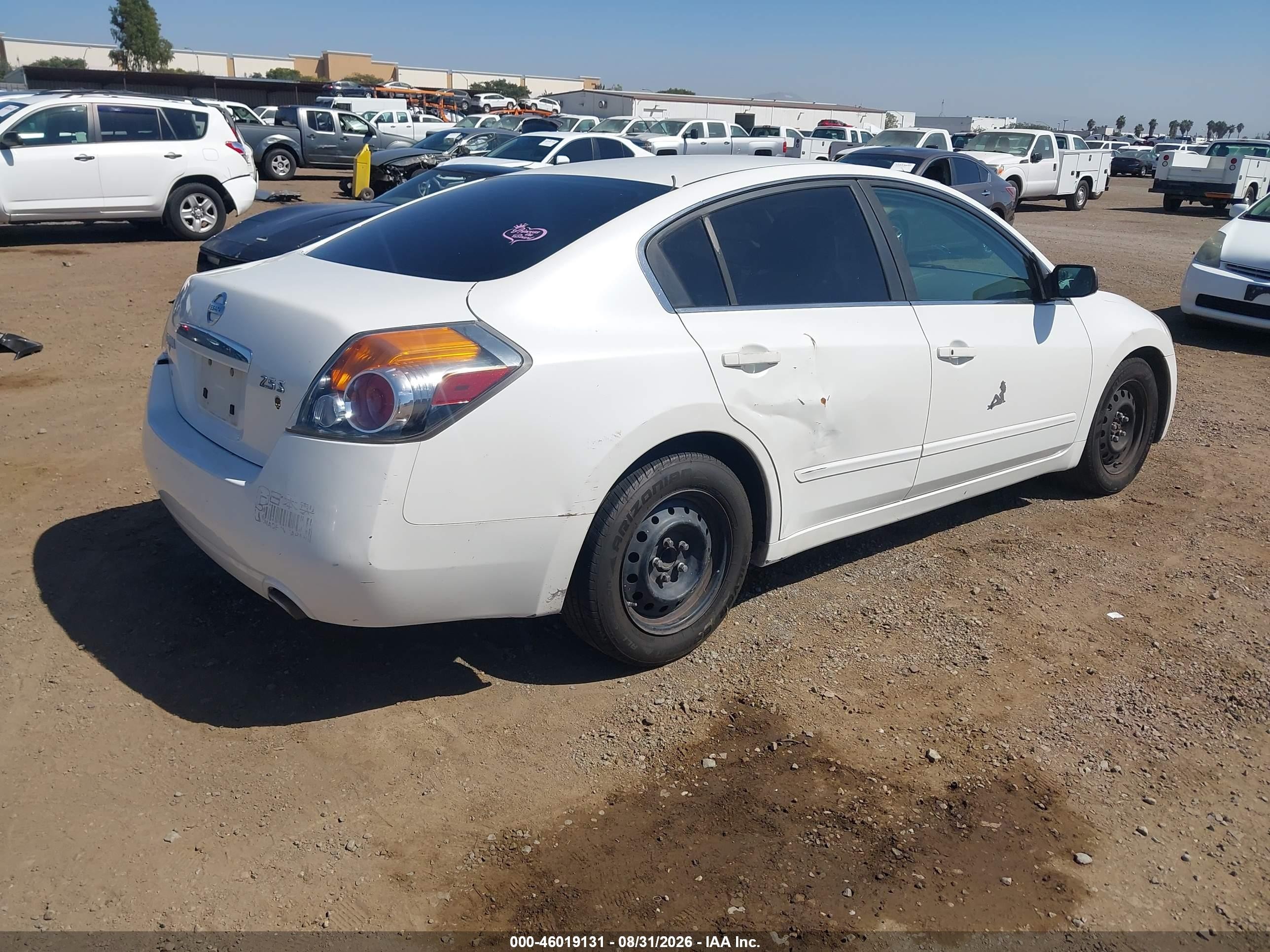 2007 Nissan Altima 2.5 S White vin: 1N4AL21E47N451677