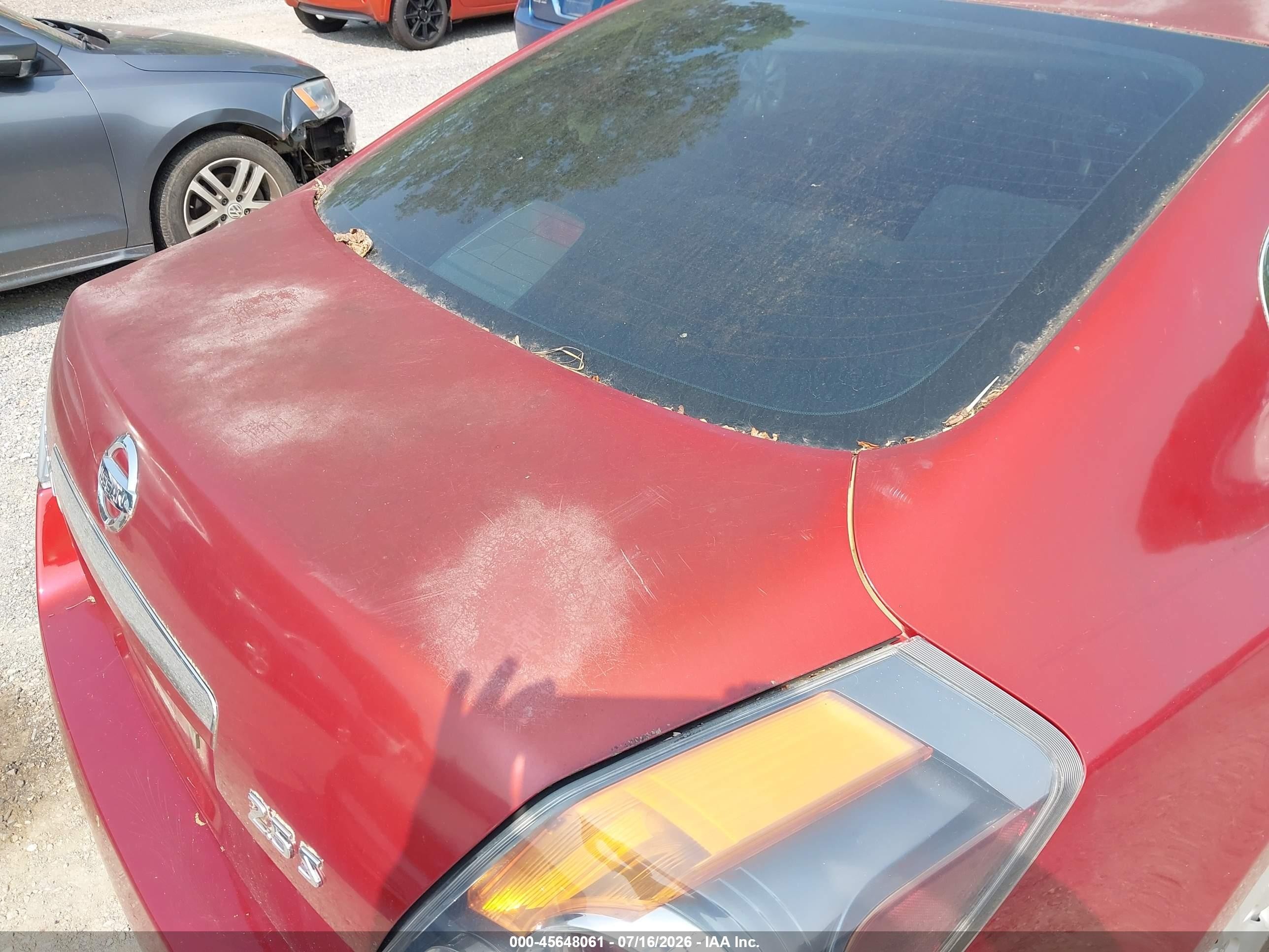 2007 Nissan Altima 2.5 S Red vin: 1N4AL21E47N485358