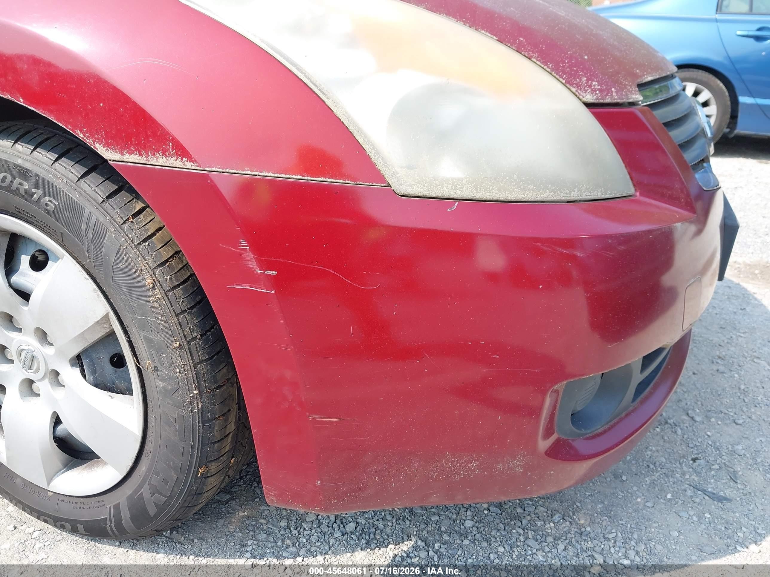 2007 Nissan Altima 2.5 S Red vin: 1N4AL21E47N485358