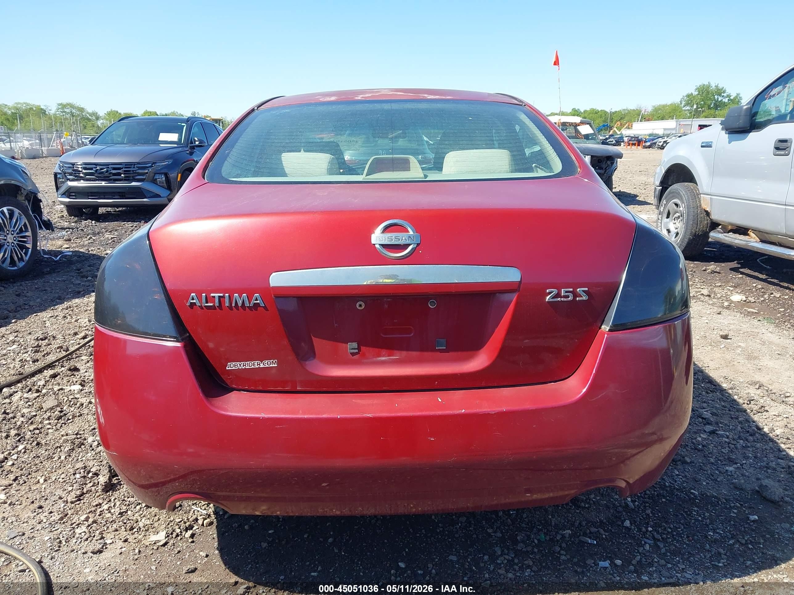 2008 Nissan Altima 2.5 S Темно-бордовый vin: 1N4AL21E48N407440