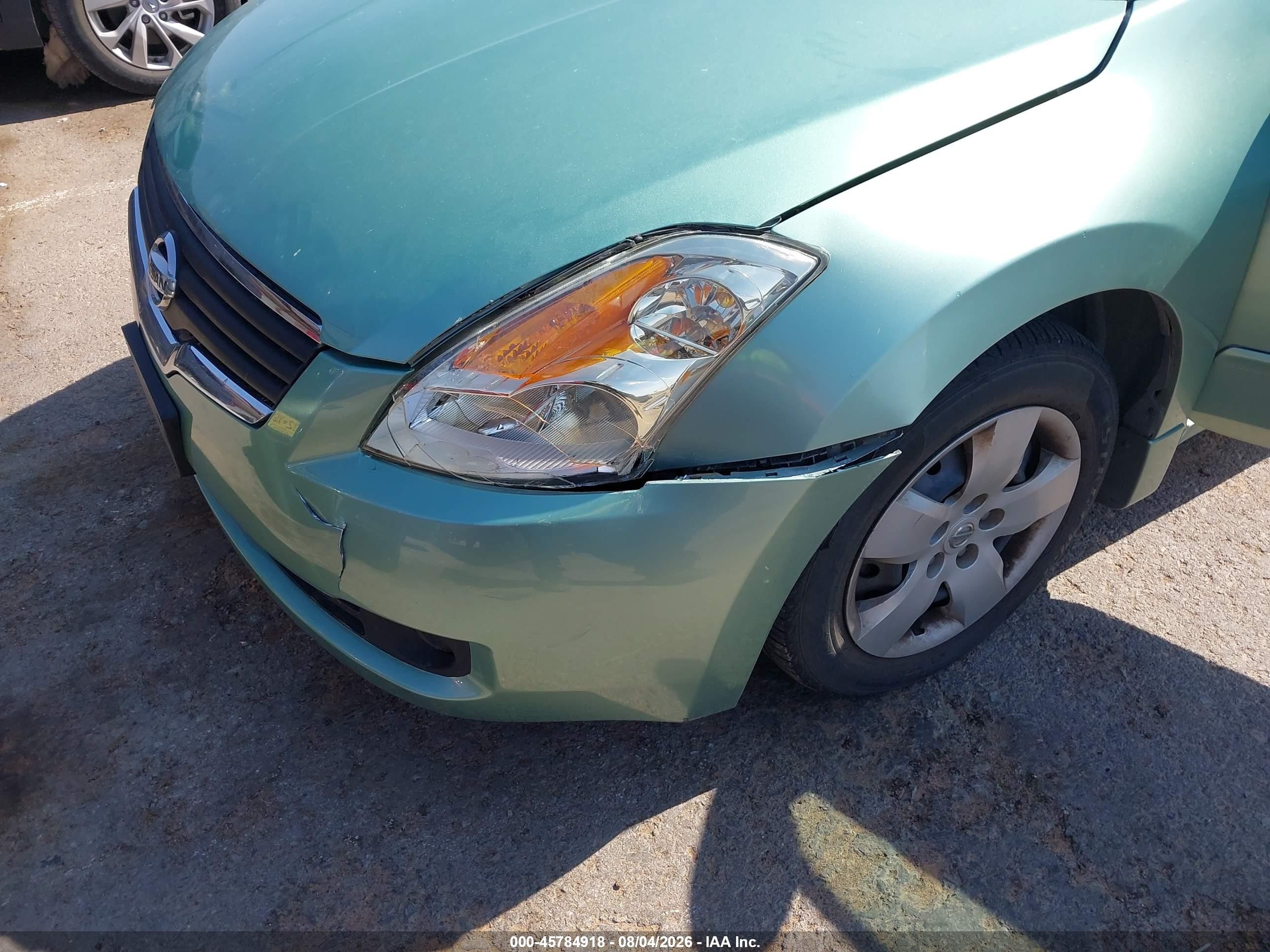 2008 Nissan Altima 2.5 S Green vin: 1N4AL21E48N423167