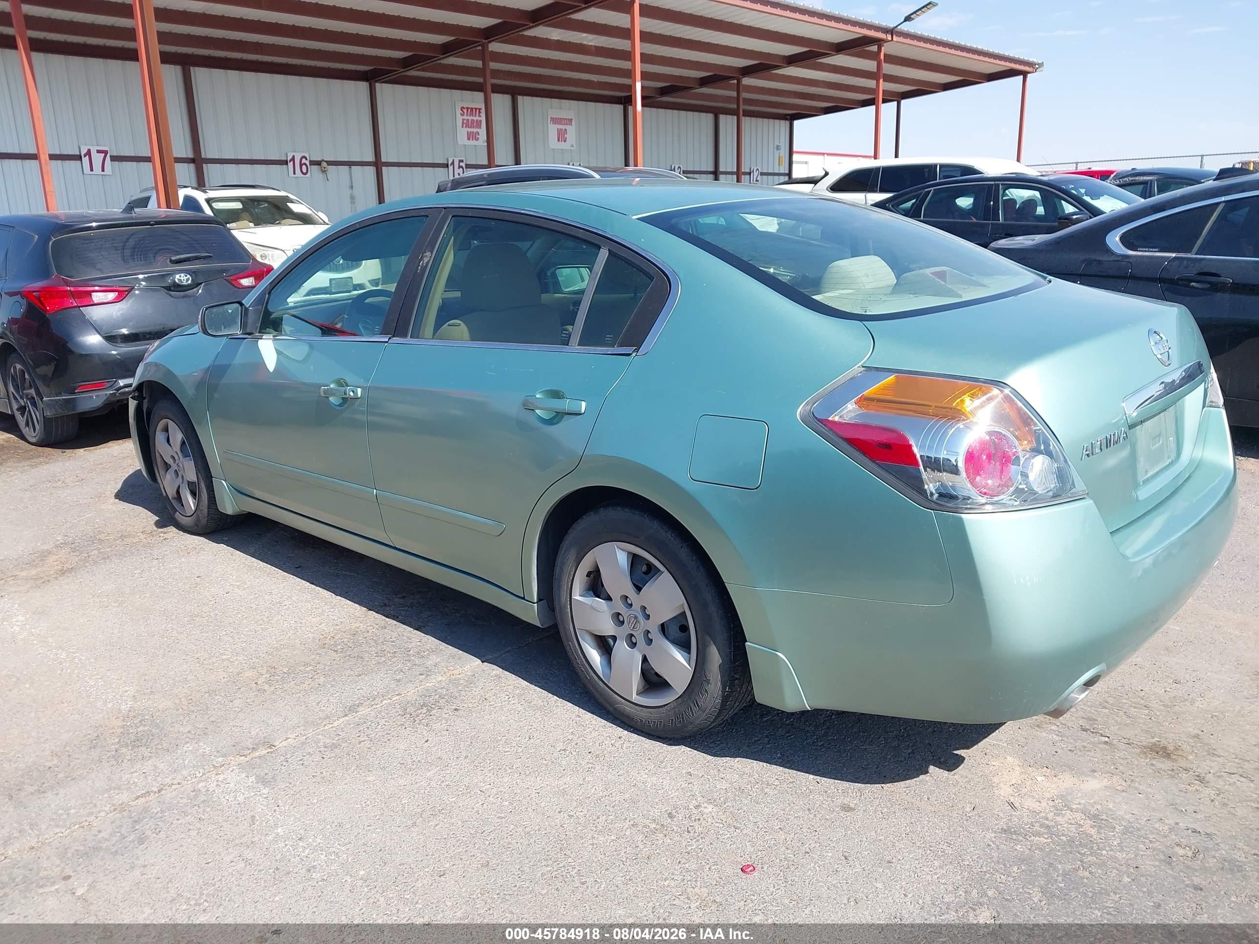 2008 Nissan Altima 2.5 S Green vin: 1N4AL21E48N423167