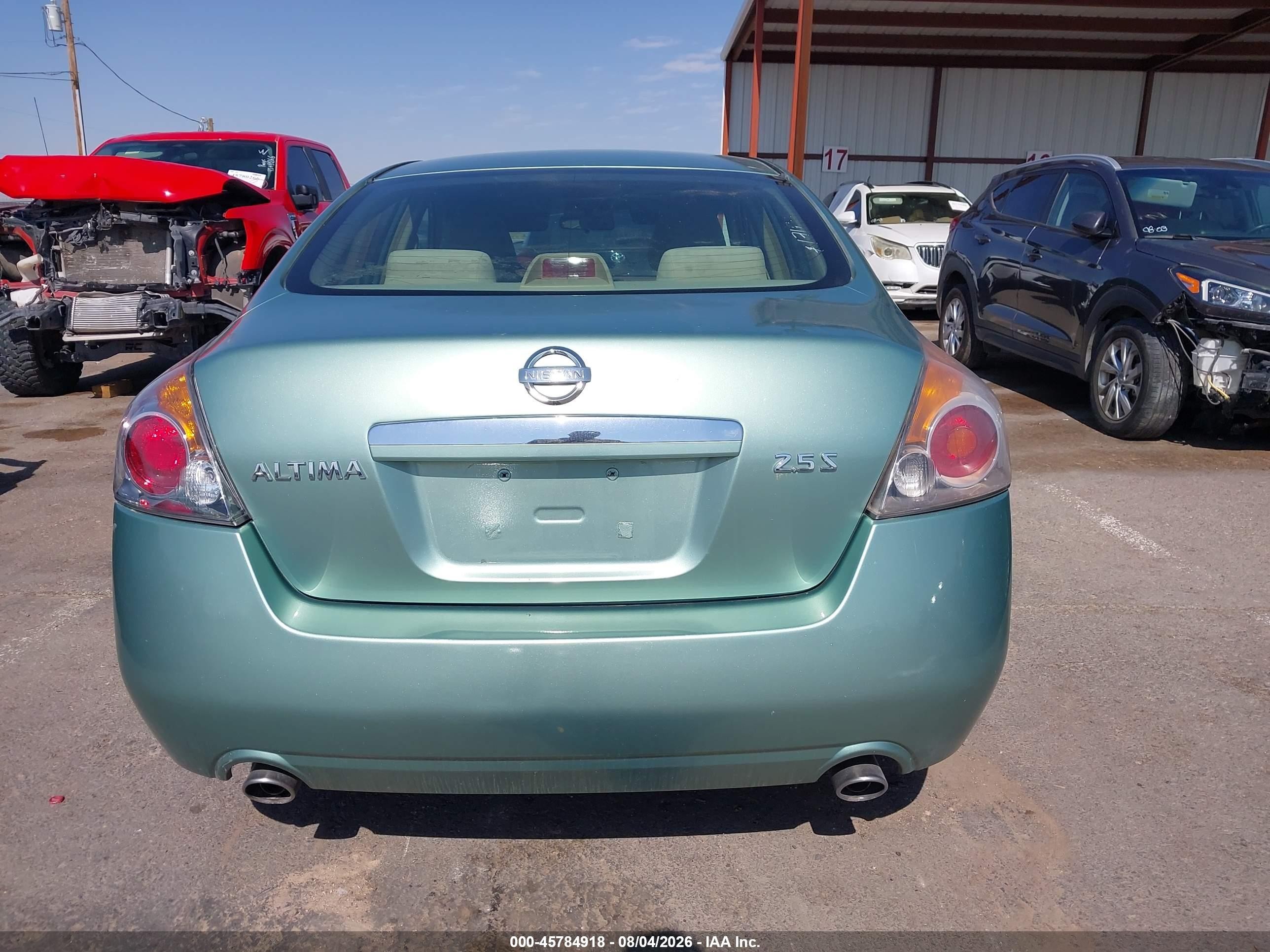 2008 Nissan Altima 2.5 S Green vin: 1N4AL21E48N423167