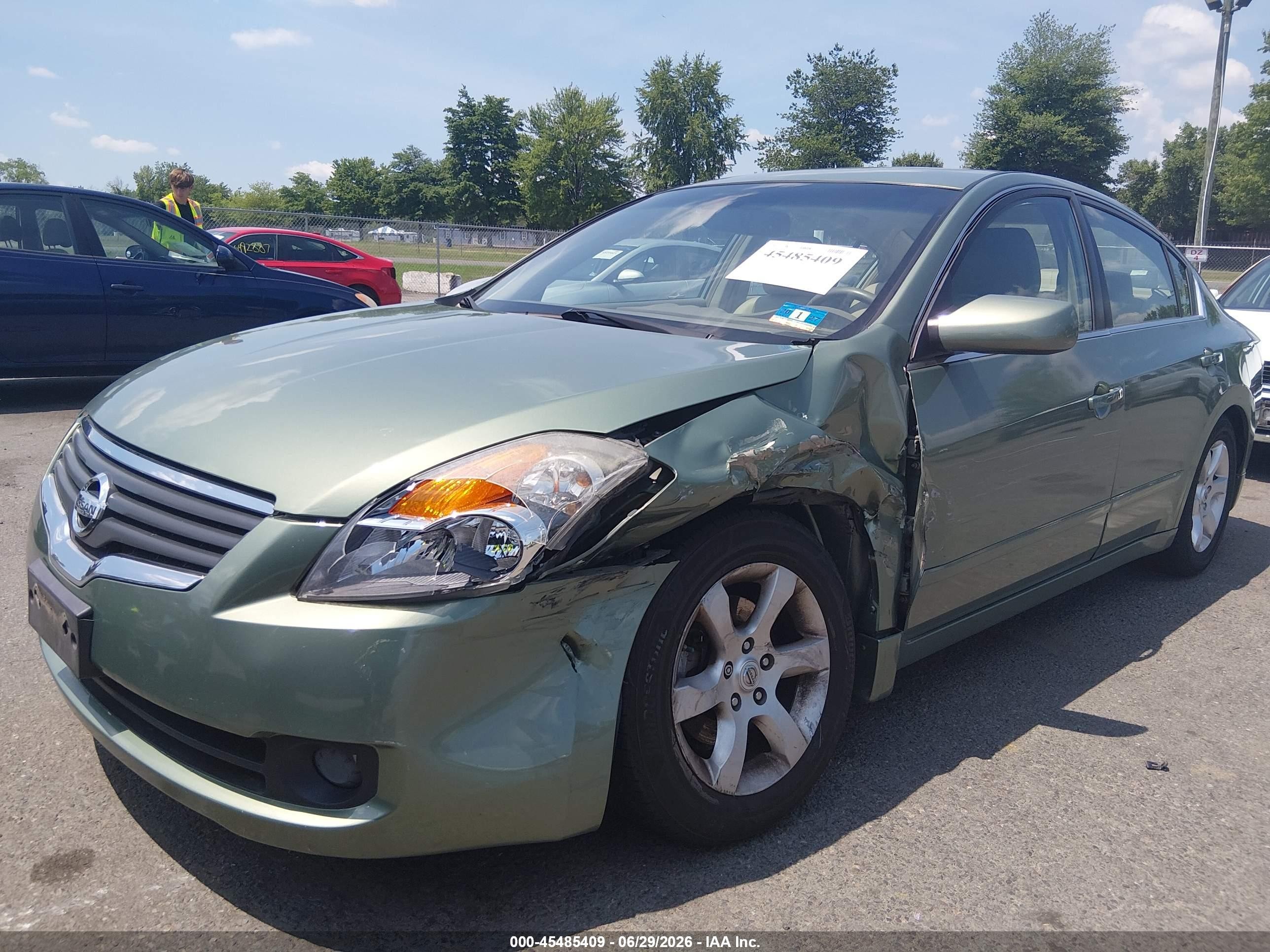 2008 Nissan Altima 2.5 Sl Green vin: 1N4AL21E48N480209