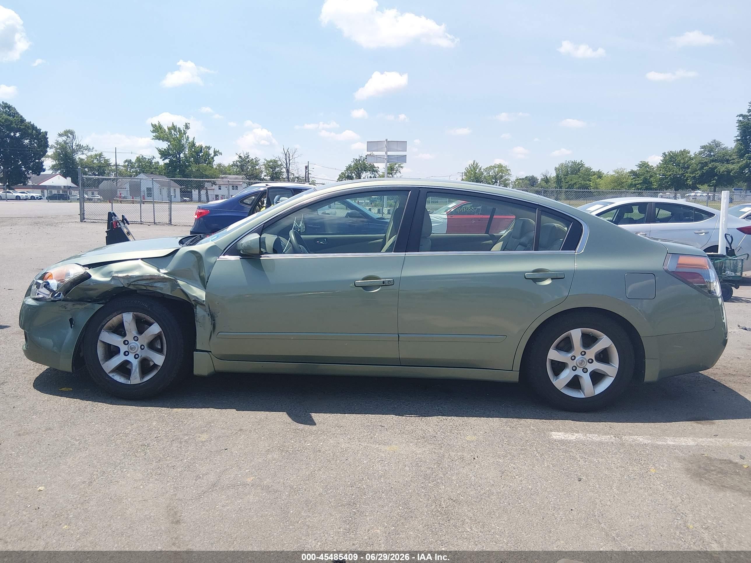 2008 Nissan Altima 2.5 Sl Green vin: 1N4AL21E48N480209