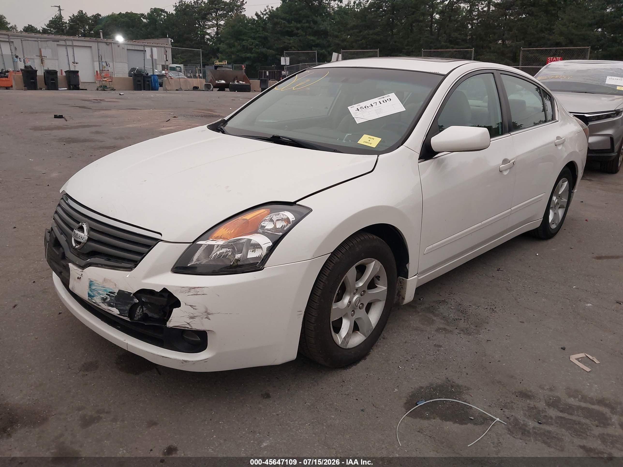 2009 Nissan Altima 2.5 S White vin: 1N4AL21E49N459619