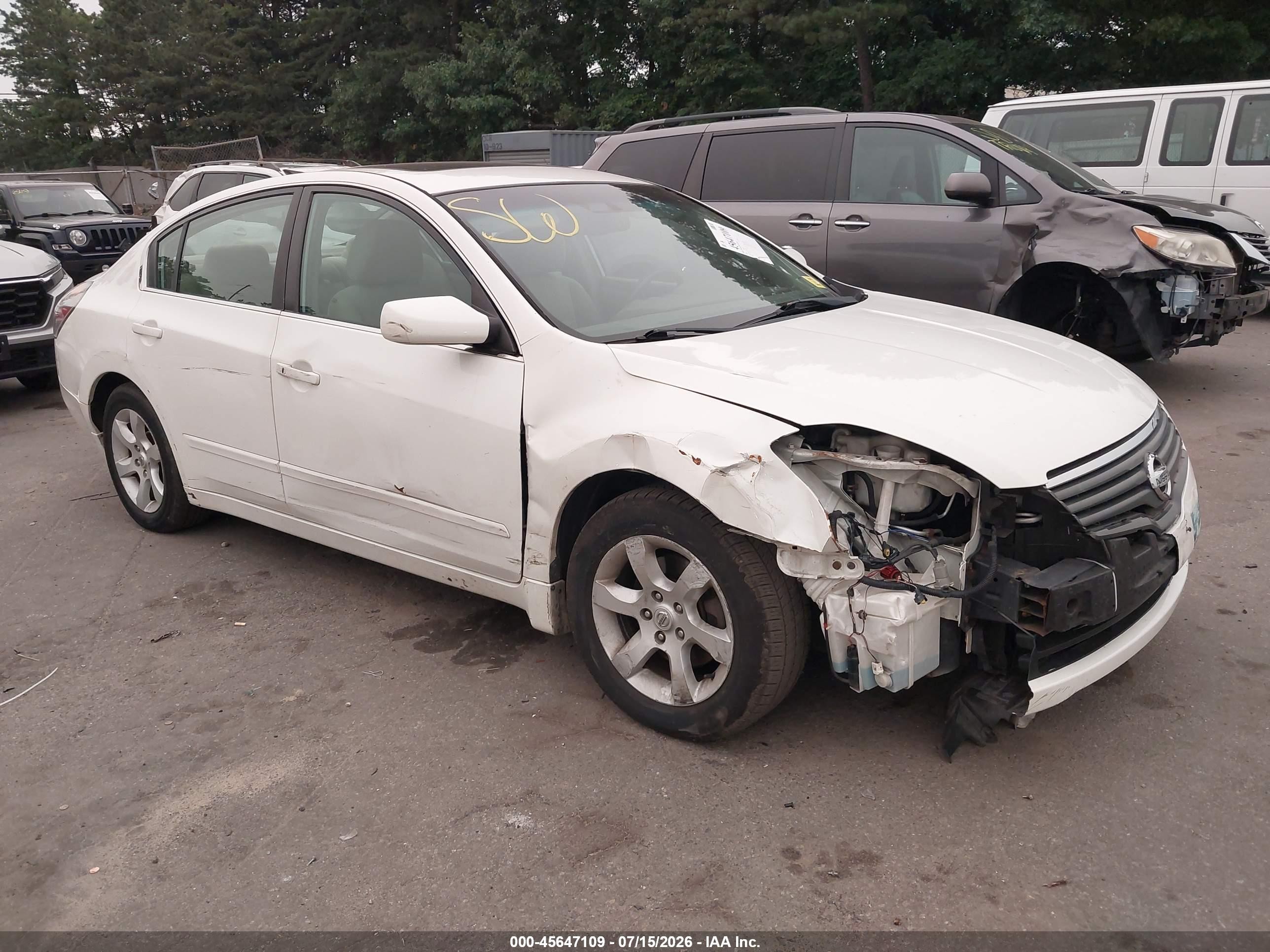2009 Nissan Altima 2.5 S White vin: 1N4AL21E49N459619