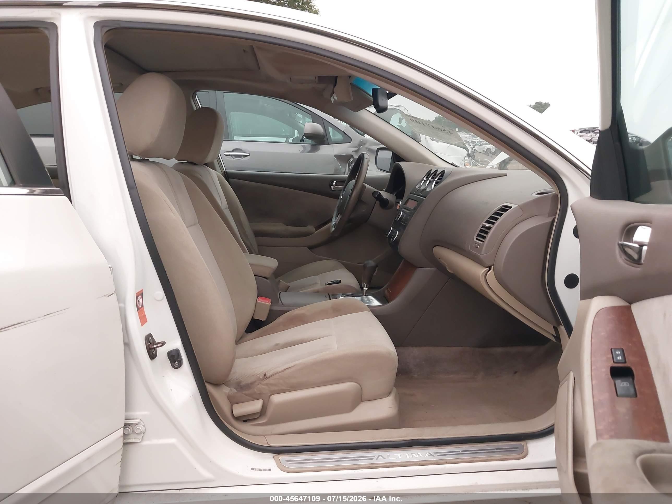 2009 Nissan Altima 2.5 S White vin: 1N4AL21E49N459619