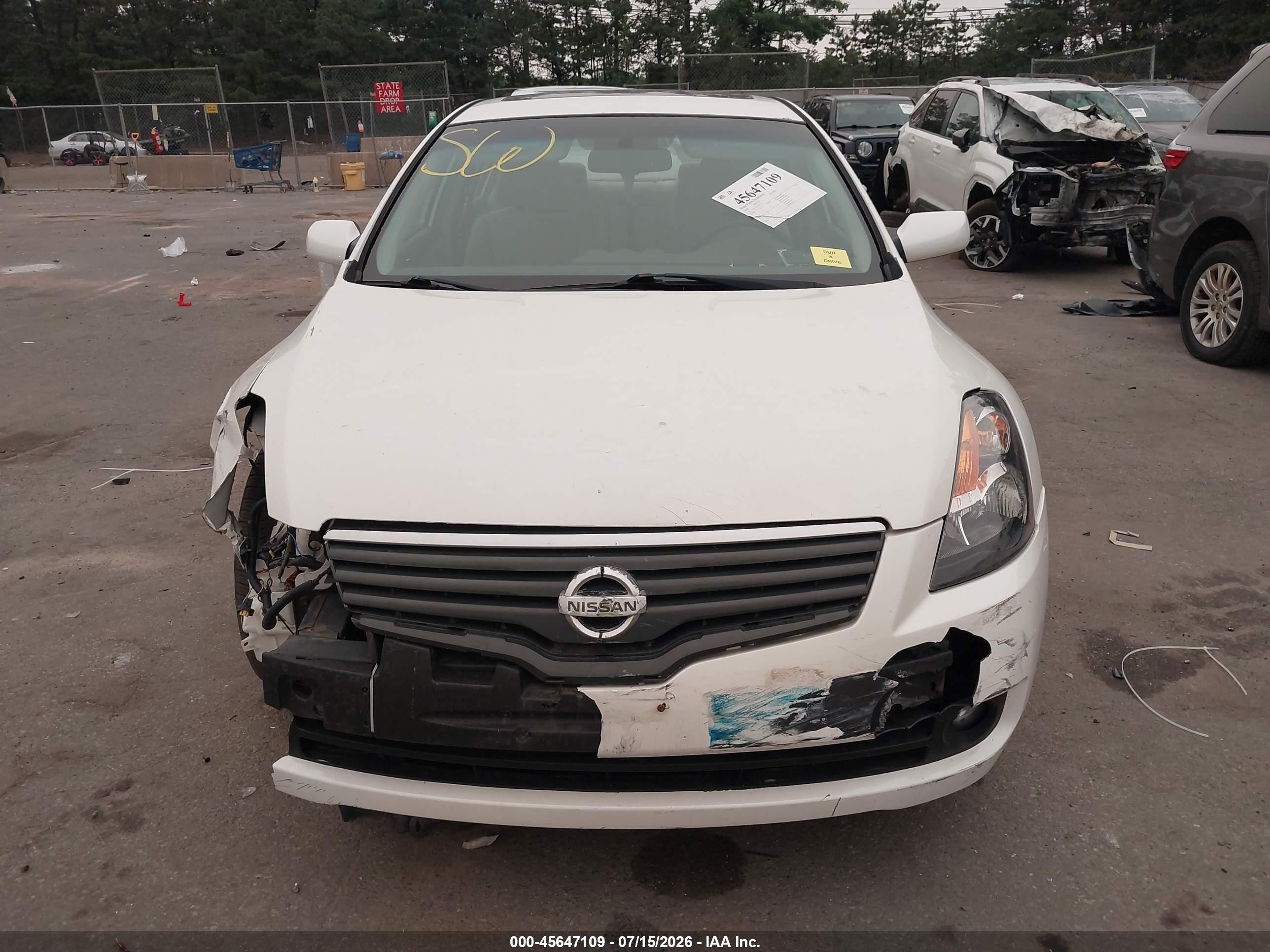 2009 Nissan Altima 2.5 S White vin: 1N4AL21E49N459619