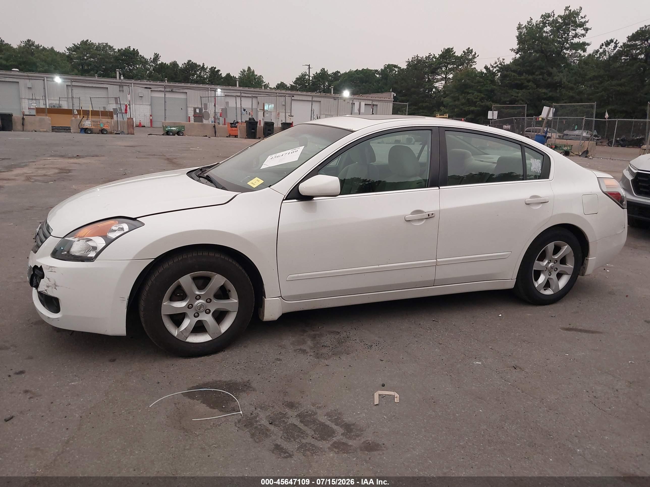 2009 Nissan Altima 2.5 S White vin: 1N4AL21E49N459619
