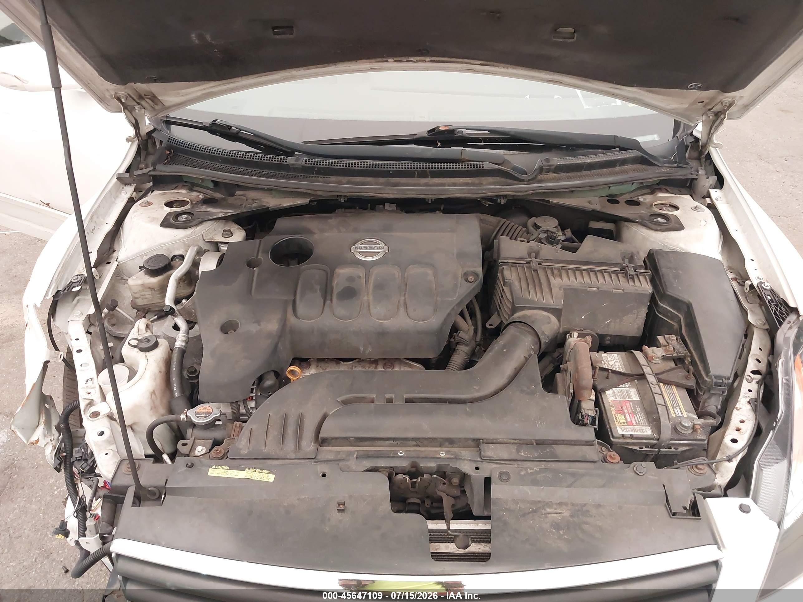 2009 Nissan Altima 2.5 S White vin: 1N4AL21E49N459619