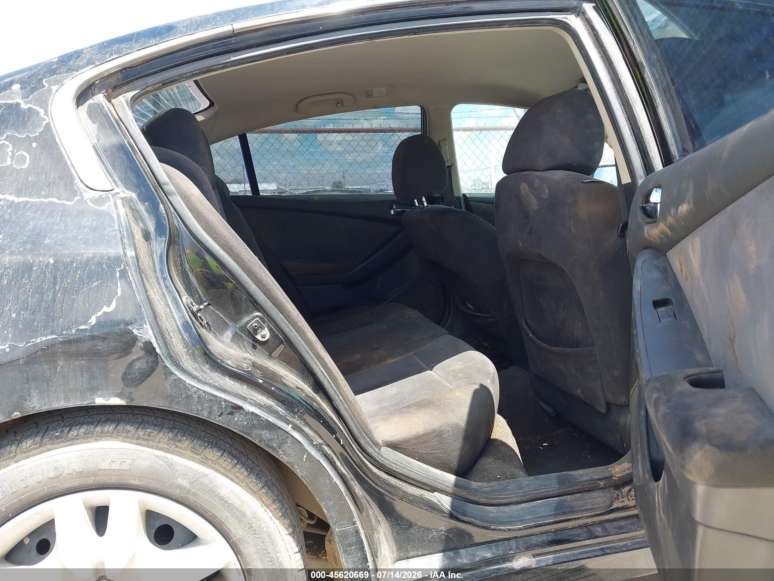 2007 Nissan Altima 2.5 S Black vin: 1N4AL21E57C196629