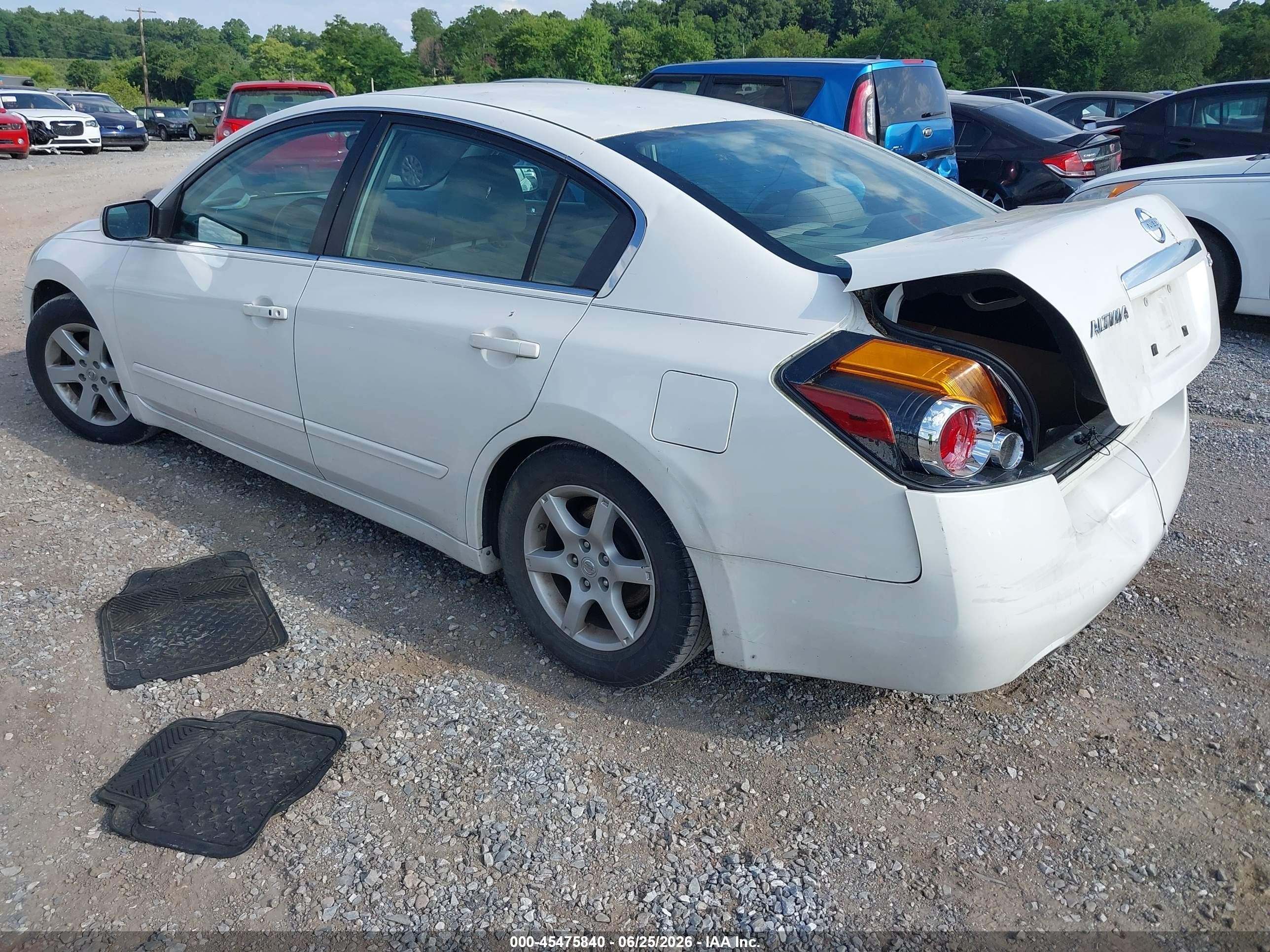 2007 Nissan Altima 2.5 S White vin: 1N4AL21E57C205524