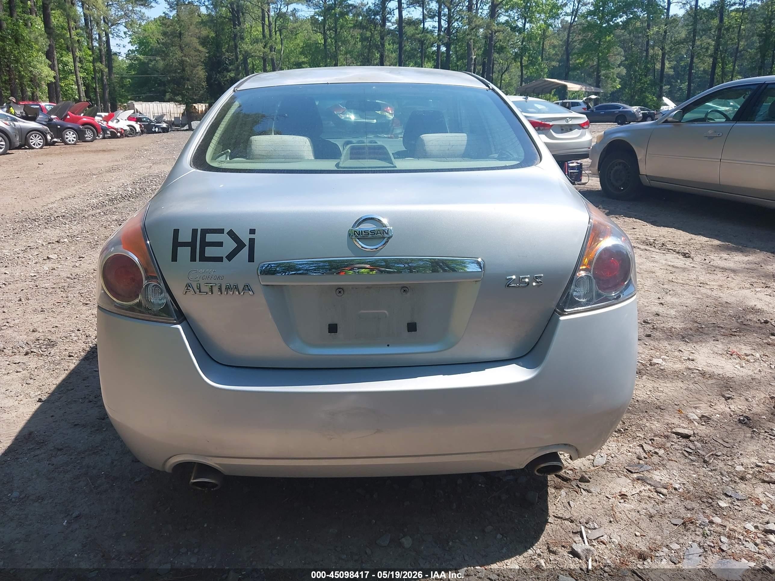 2007 Nissan Altima 2.5 S Silver vin: 1N4AL21E57N413195